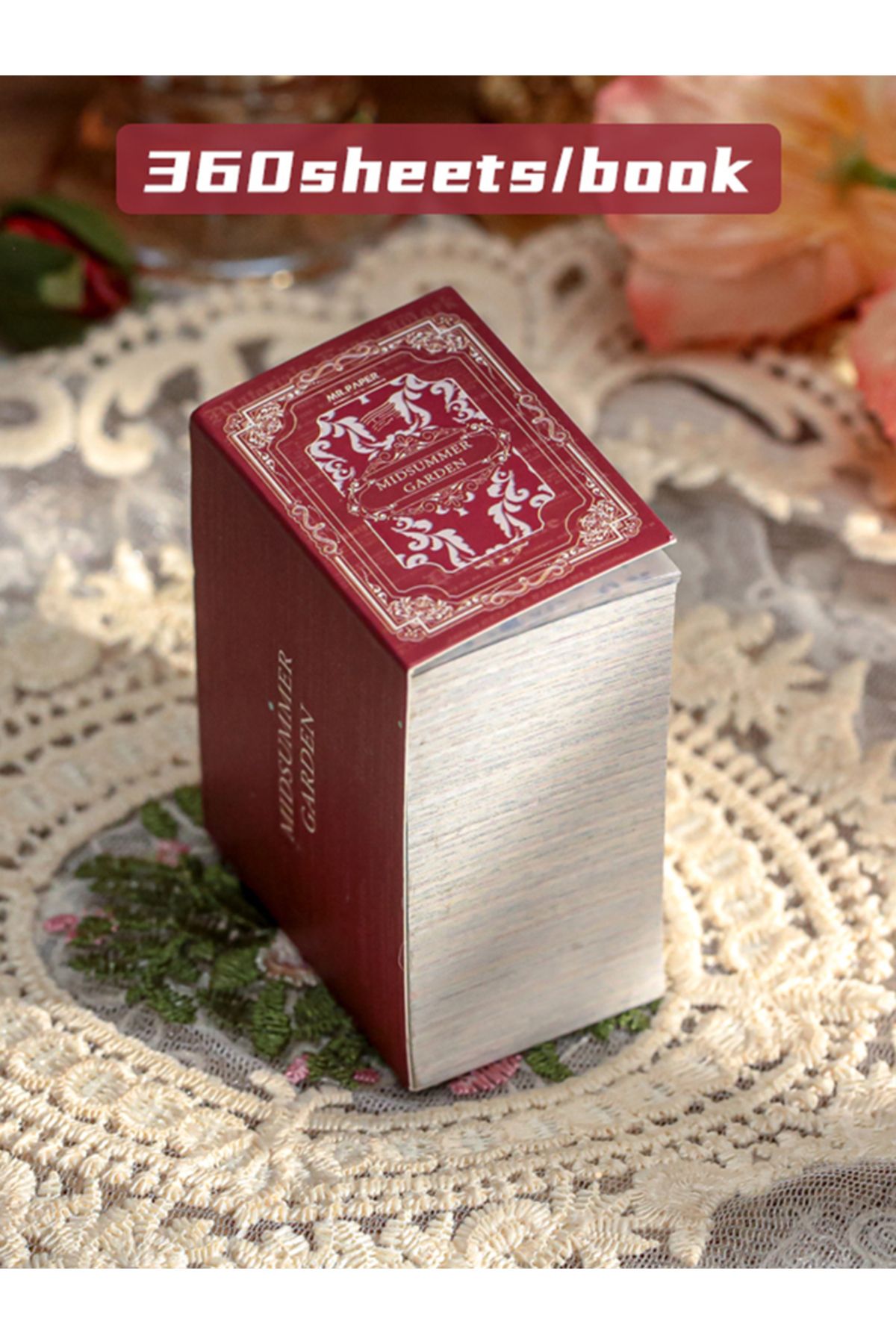 Choice-S21862-4 4 Style 360sheets/book Material Book Retro Collector's Series Ins Flower Butterfly Simple H 1