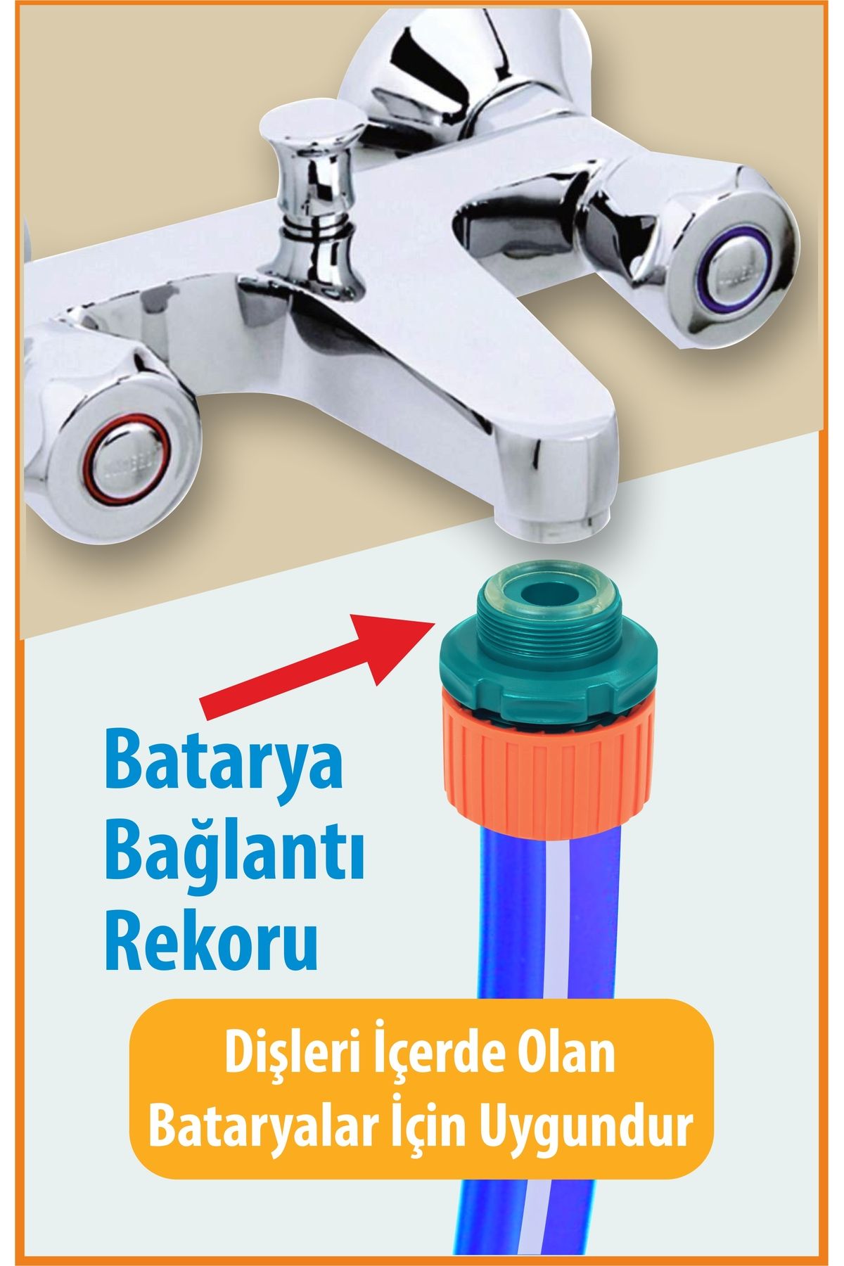 sayım plastik Iç Mekan Batarya Musluk Hortum Bağlantı Aparatı Kelepçesiz Ince Diş Erkek