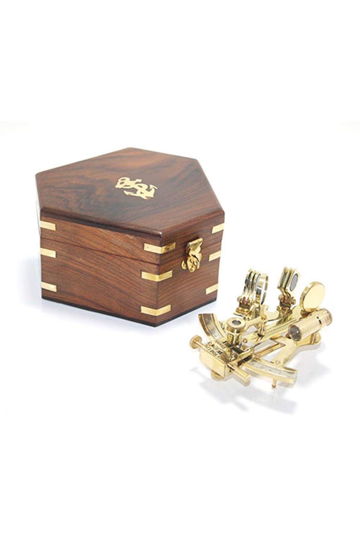 Store Ahşap Kutulu Pirinç Sekstand 17*9 Cm