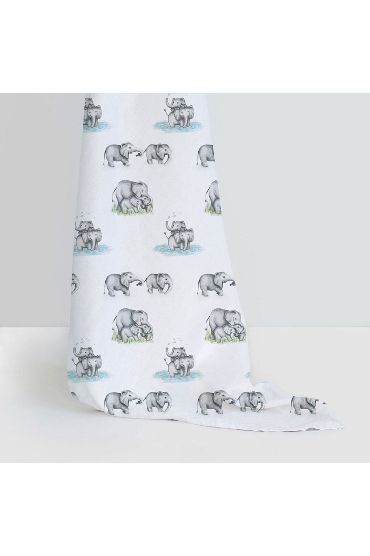 DEUX LAPINS Müslin Bebek Örtüsü - Les Êlêphants 70x70 cm