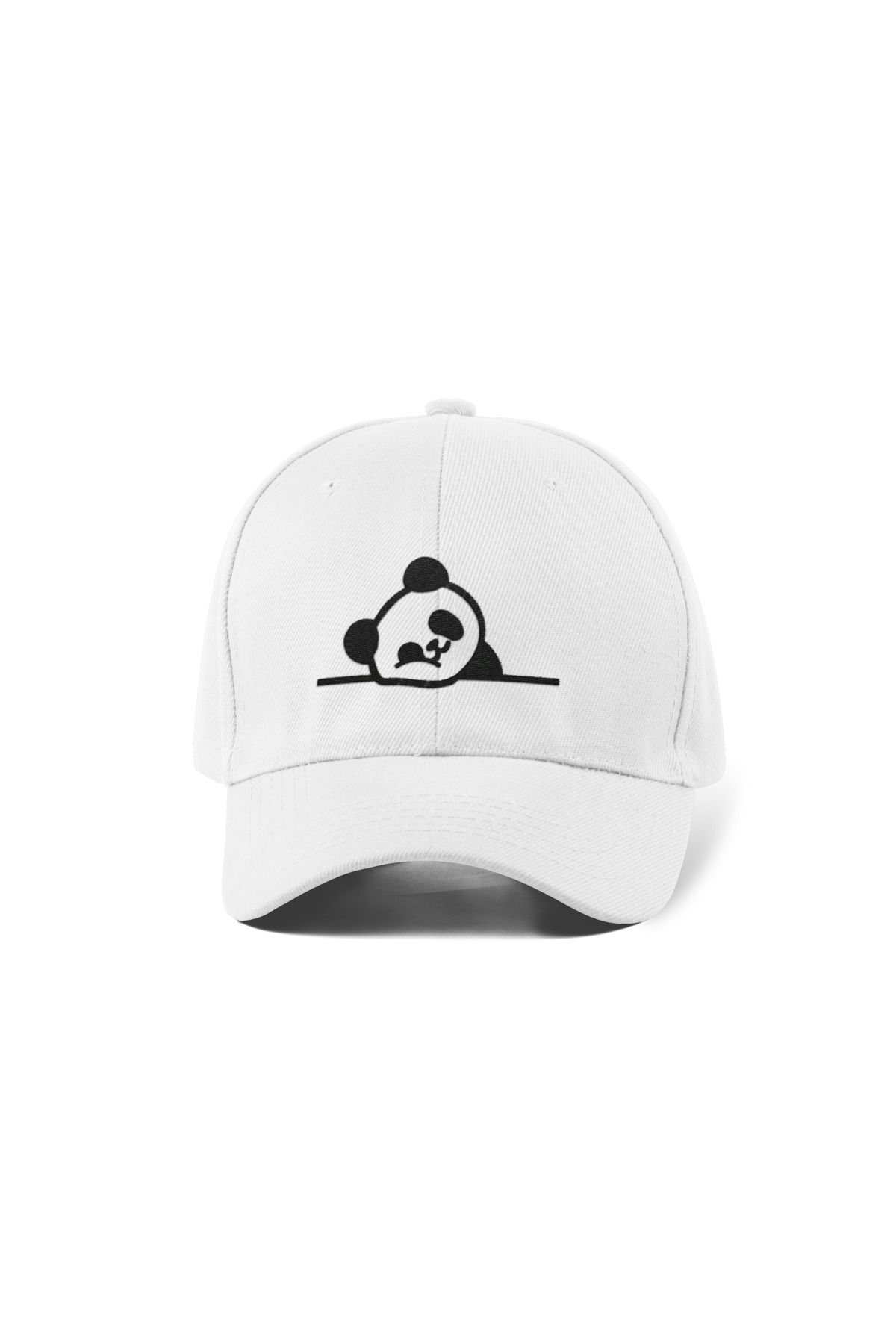 QUATEX Panda Nakışlı Beyaz Spor Şapka Unisex Arkası Cırtlı Ayarlanabilir A Kalite Üründür