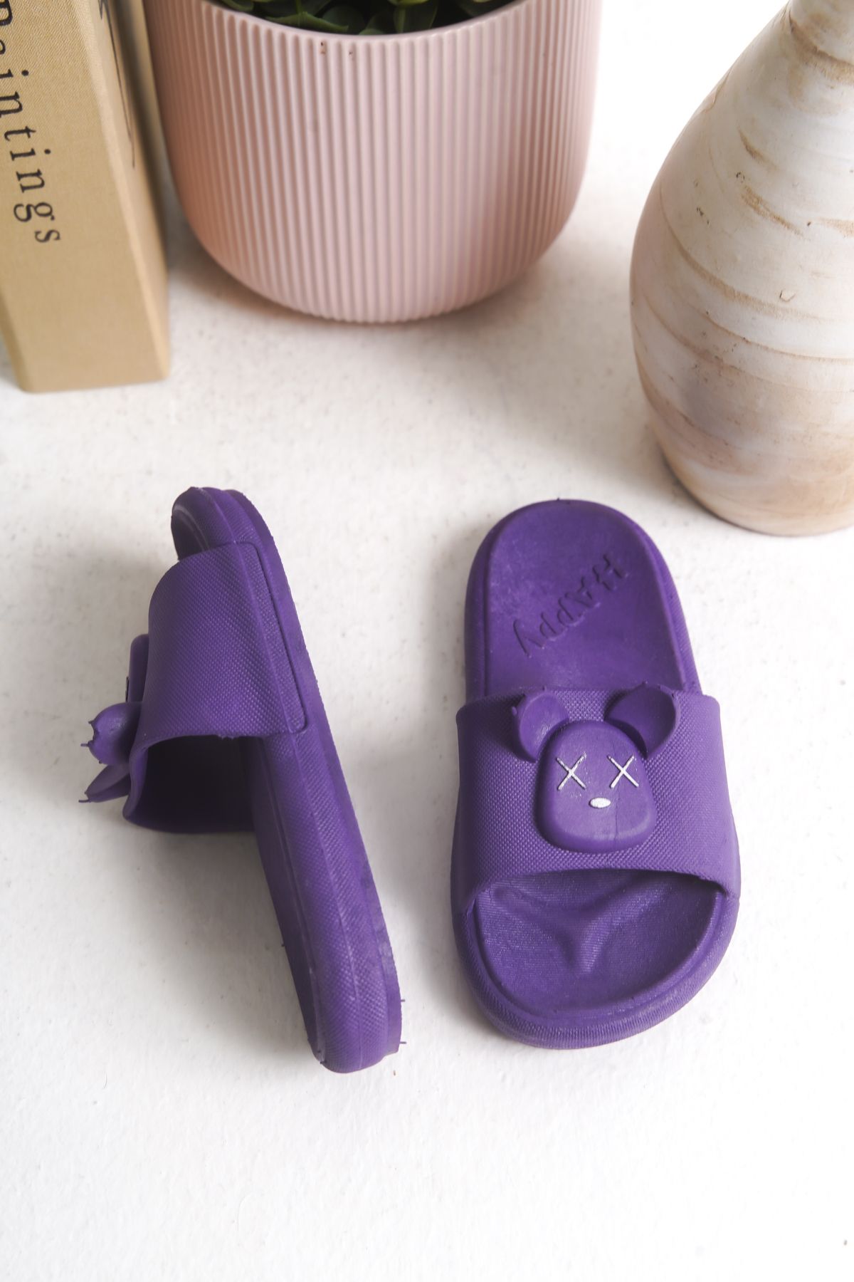JAKJOUR-Girl's Slippers Lilac Non-Slip Sole Animal Figured Daily Comfortable Useful Sports 3