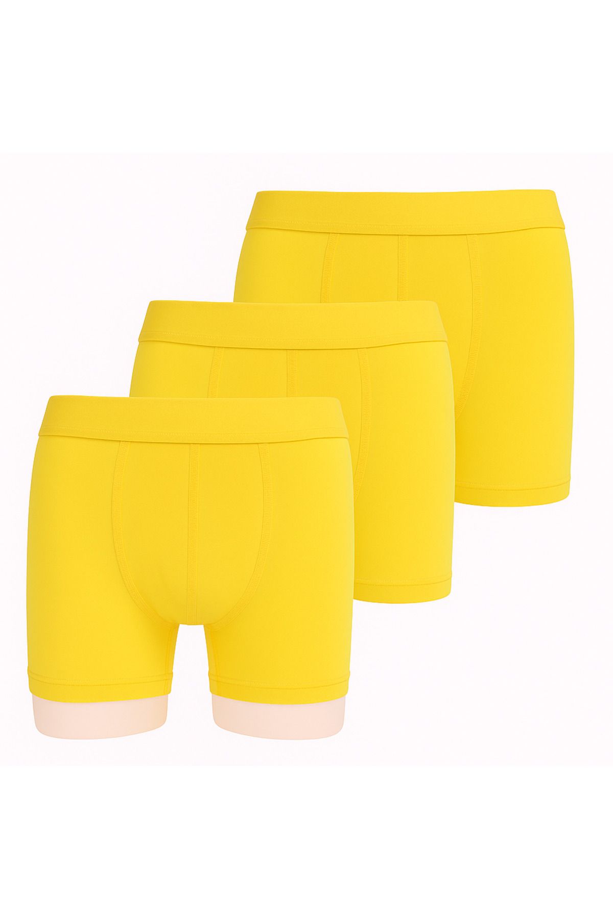 Savel - Üçlü Tek Renk Klasik Erkek Boxer