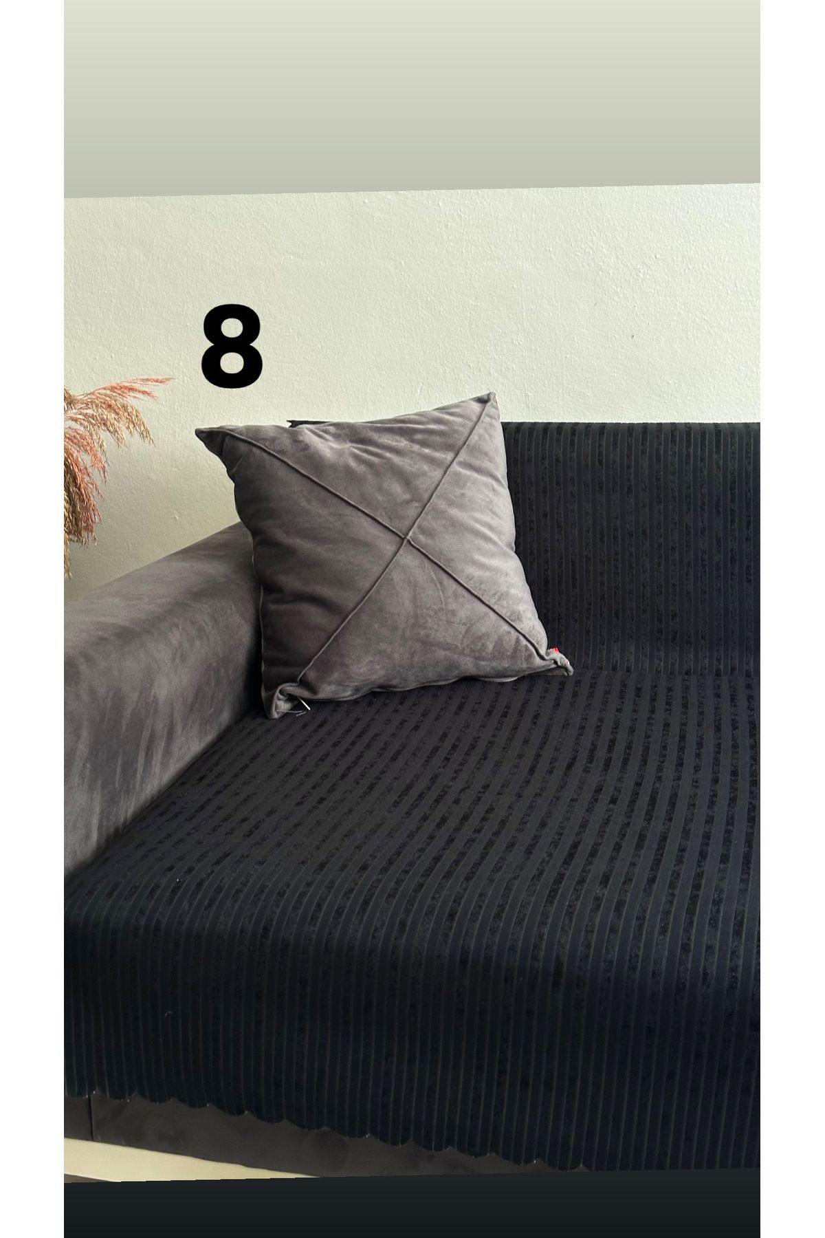 YALÇINKAYA HOME Kadife Süngerli Kaymaz Taban Koltuk - Çekyat Örtüsü 170x205cm
