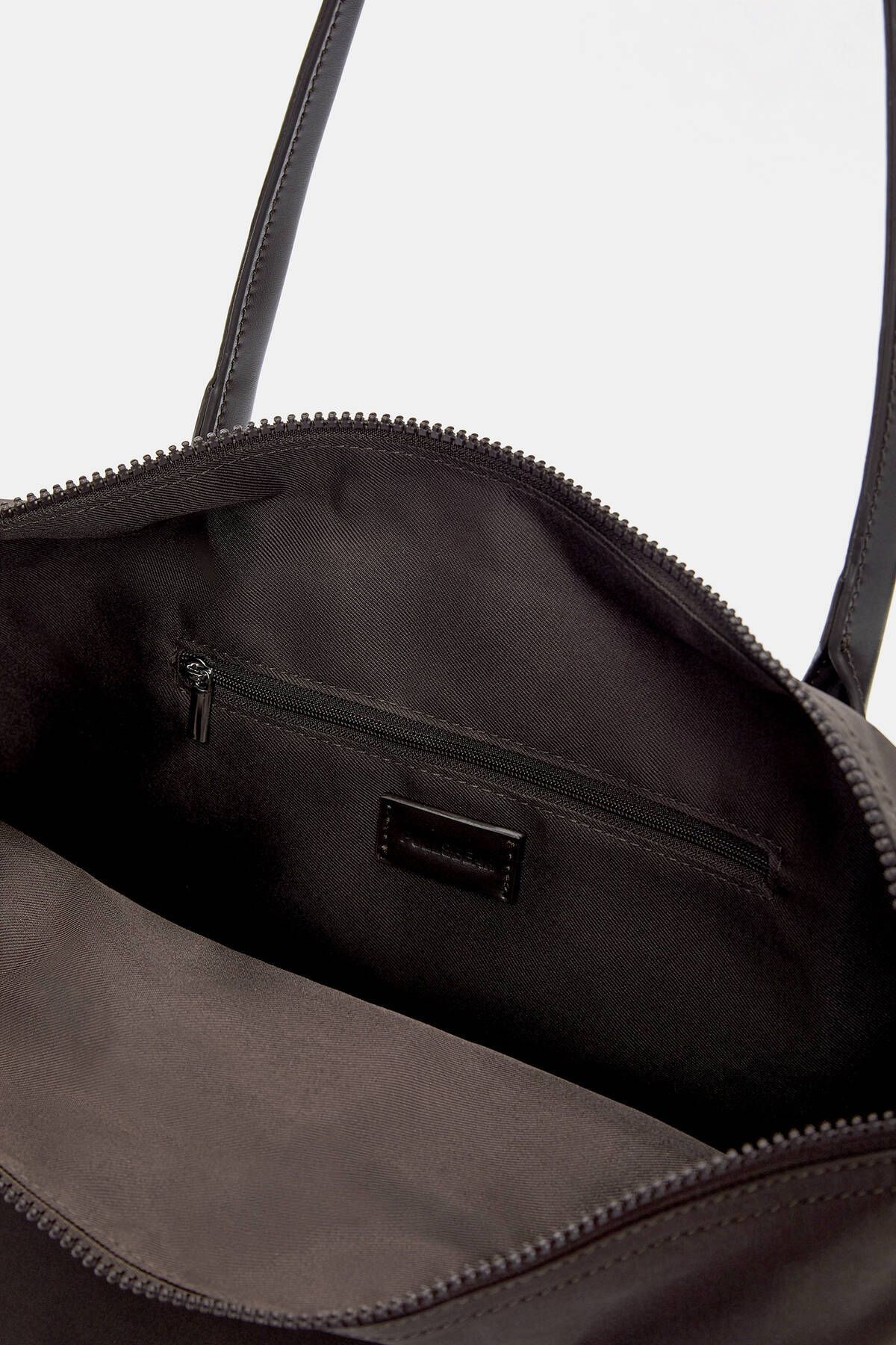 Süslemeli naylon shopper çanta - 3