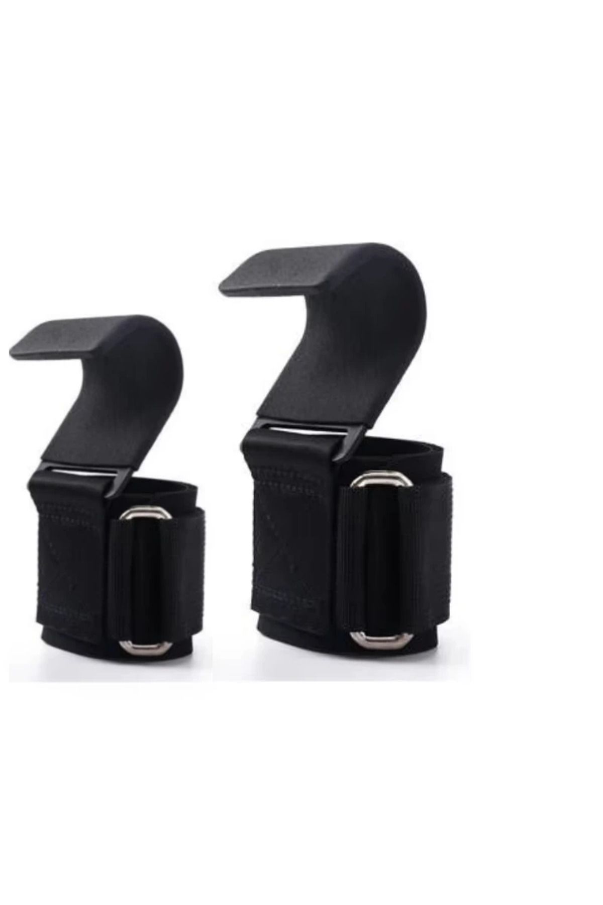 Choice-2Pcs-Black 2PCS Weight Lifting Hook Grips Lifting Hooks with Non-Slip Wrist Straps Power Hooks for G 1