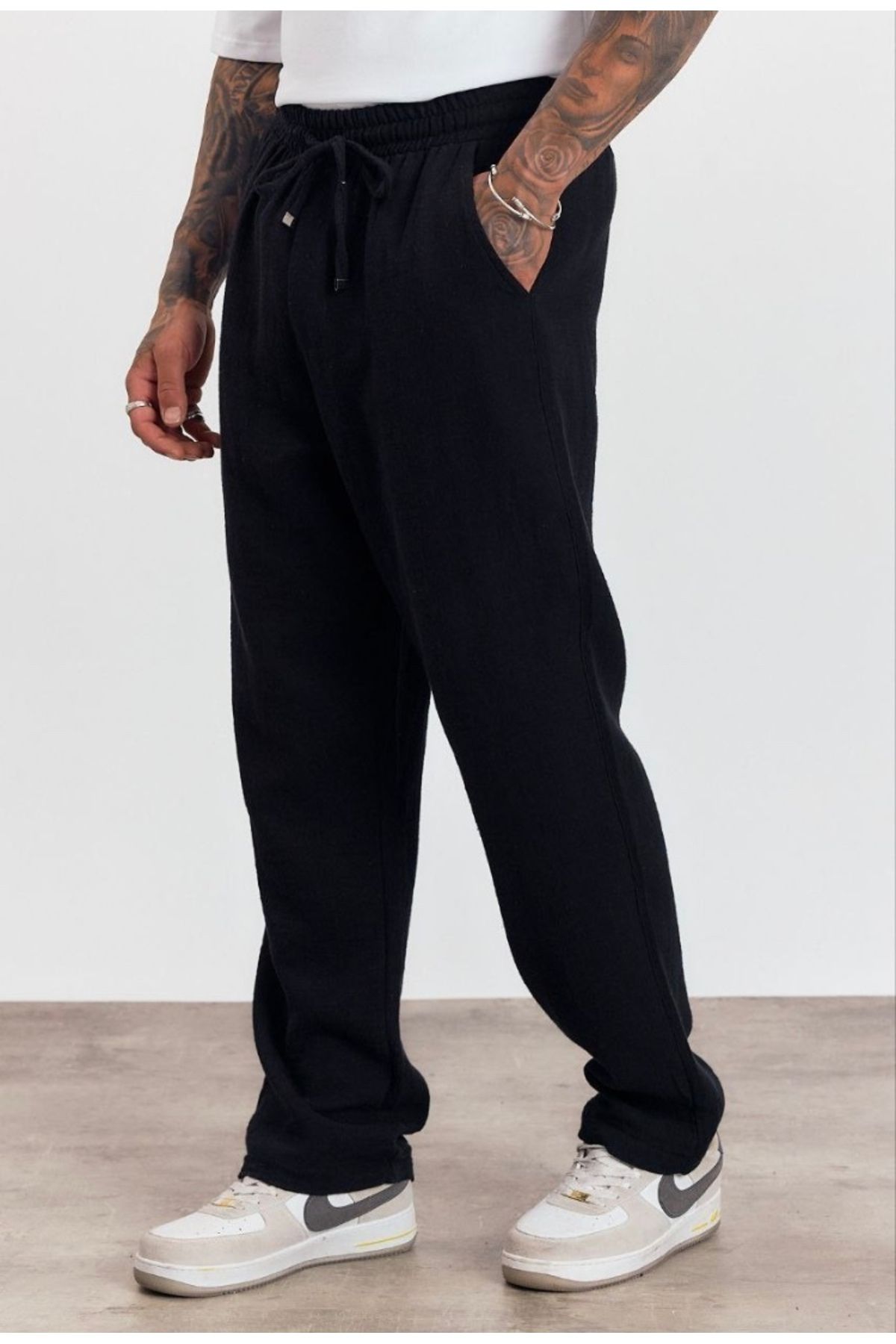 Lenasso %100 Pamuk Keten Pantolon