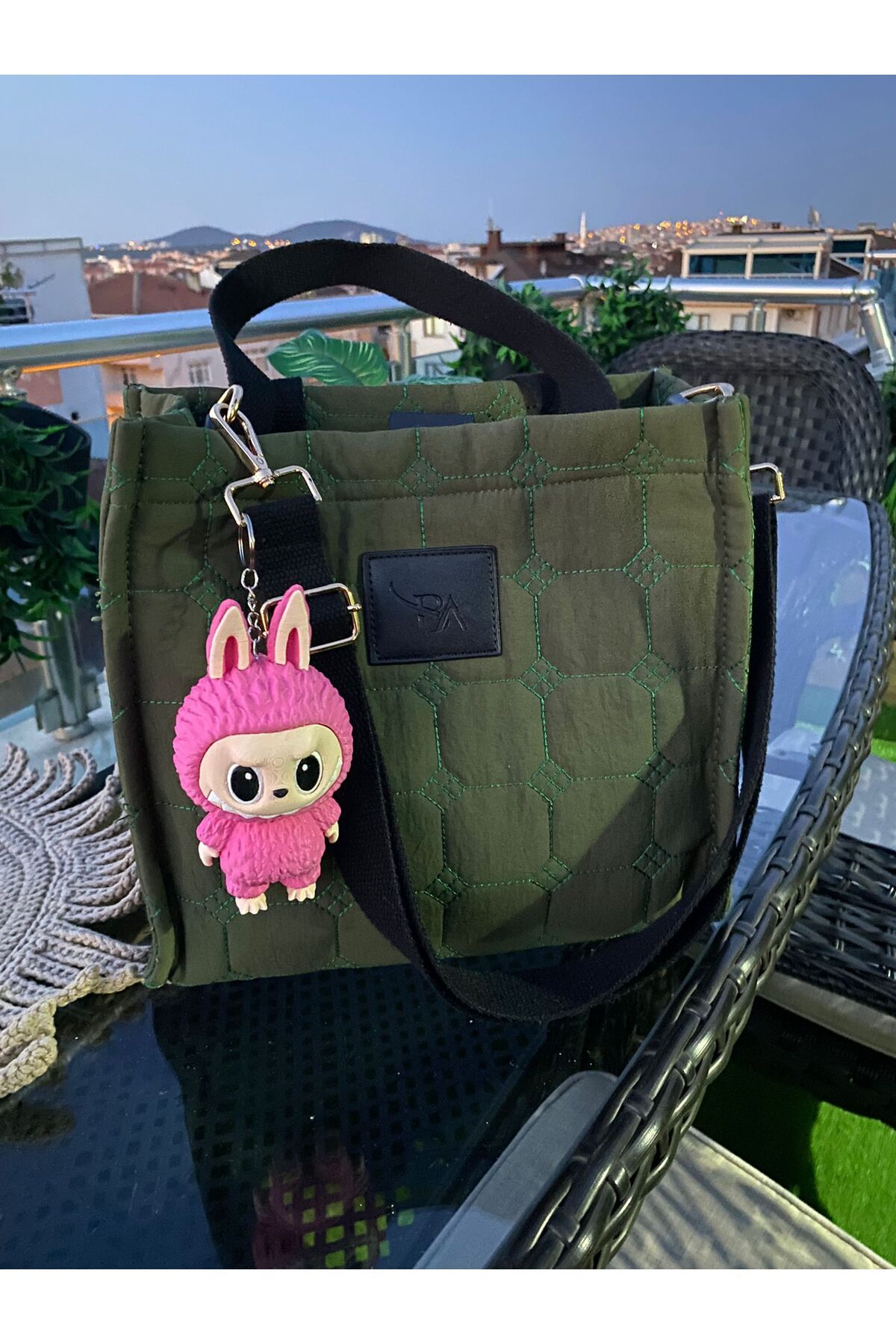 Goplast Premium Labubu Figürü - Çanta Charm – Çanta Süsü - Charm Anahtarlık - Cüzdan Aksesuarı Pembe