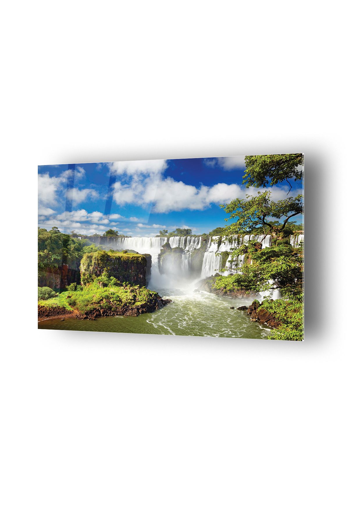 no77decor Niagara Şelalesi Temalı Cam Tablo