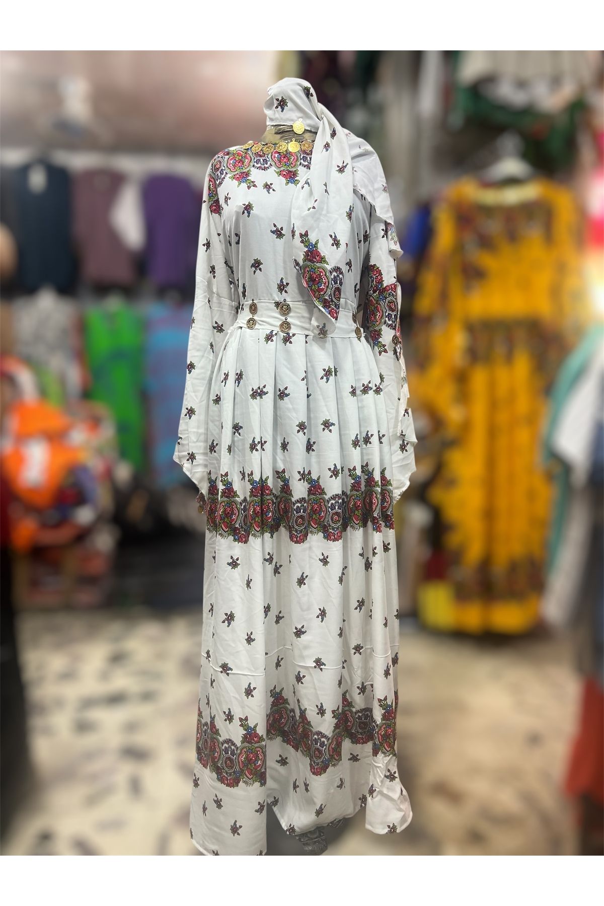MODA Yöresel Hamavi Elbise (Şal ve Kuşak İçinde)