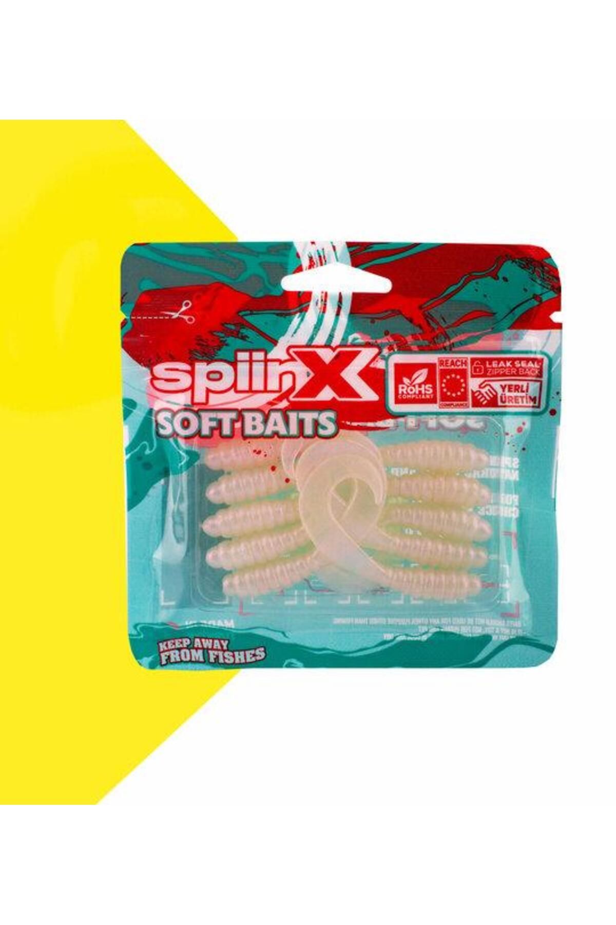 SpiinX Crazy Tail Kuyruk 7.5CM 10P Silikon Yem - BLUE SILVER