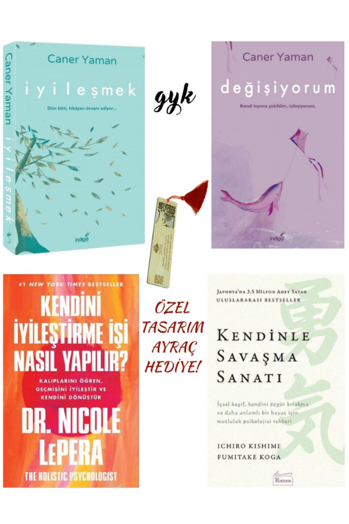 İndigo Kitap İyileşmek-Değişiyorum-Kendini İyileştirme İşi Nasıl Yapılır?-Kendinle Savaşma Sanatı SET (AYRAÇLI!)