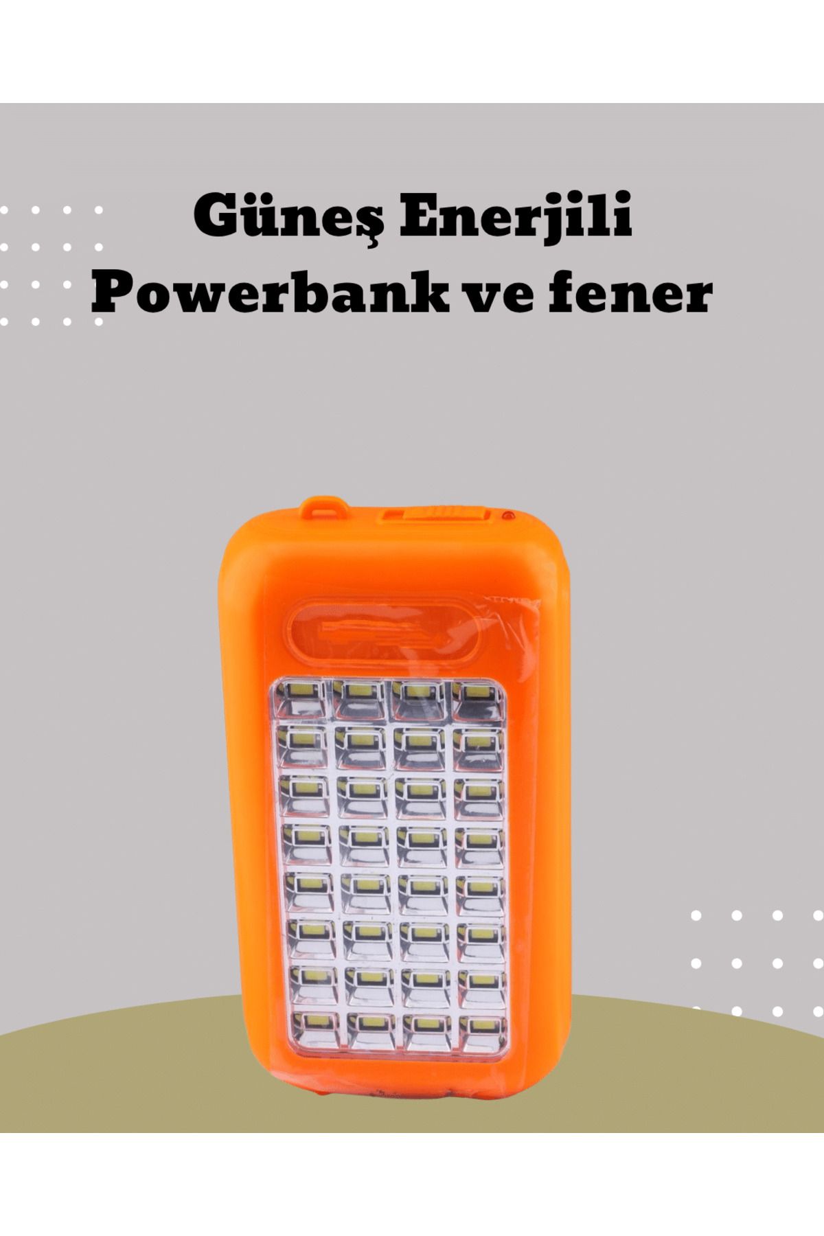 FTA TİCARET Güneş Paneli Destekli Powerbank ve LED Işıldak – 10000 mAh, Çift USB, Outdoor Kullanım İçin