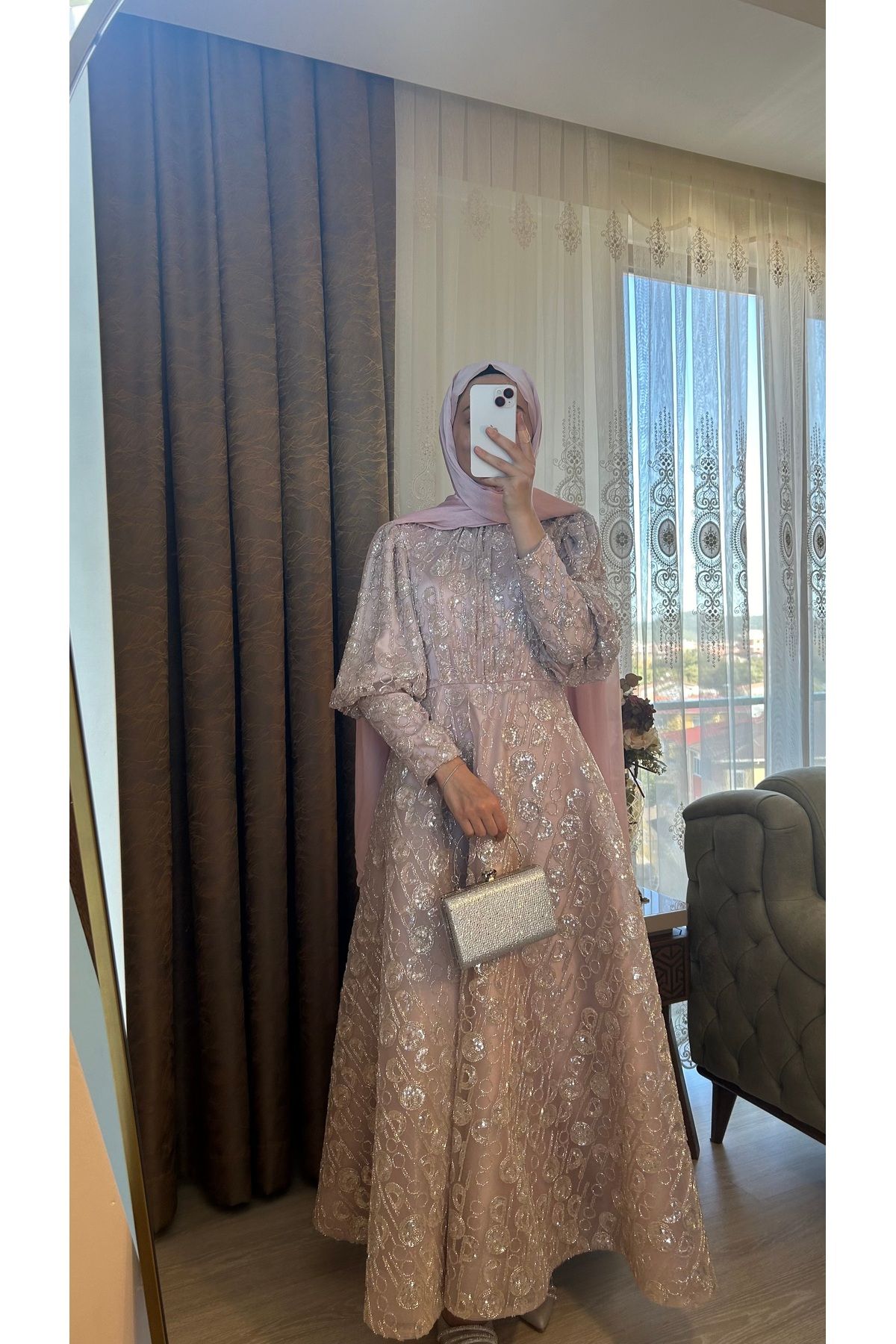 ASWAD RENTAL DRESS ANNA ABİYE TESETTÜR ELBİSE