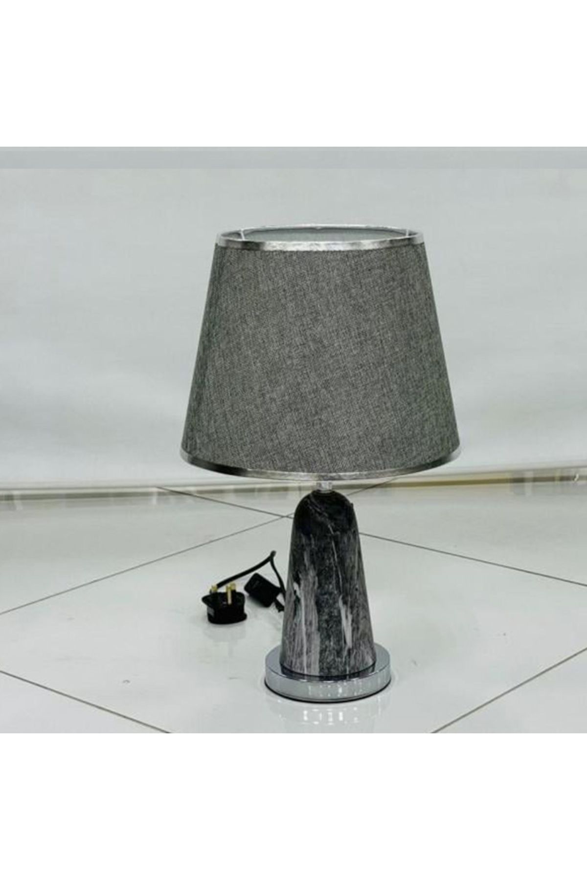 DEC10-Elegant gray bedside lamp 2