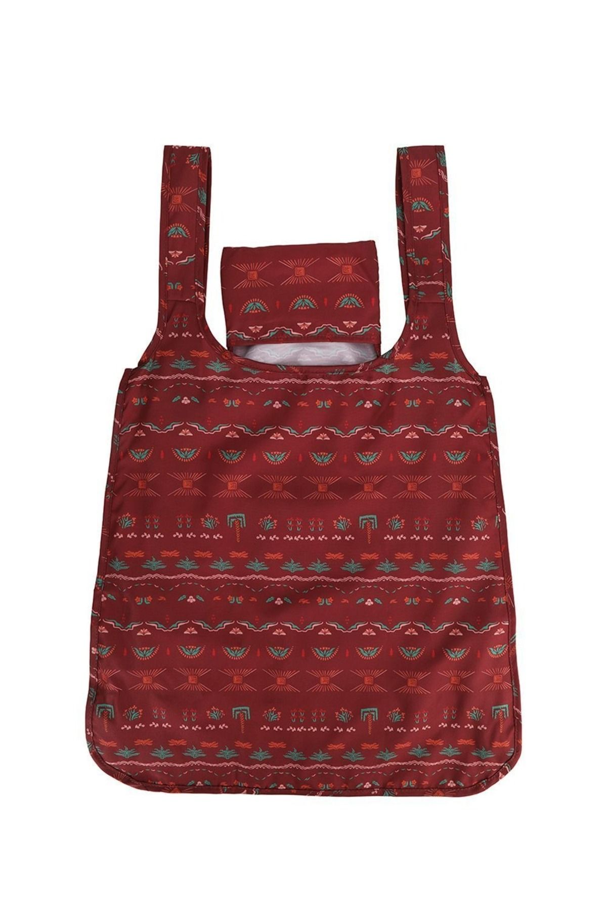 Shababuna X Hnak-Foldable Multi-use Bag - Red & Multicolor 4