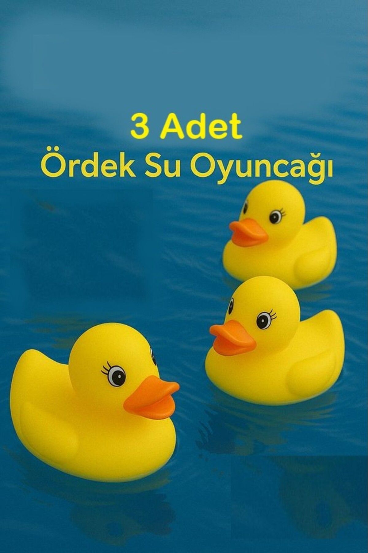 Duffa 3 Adet Mini Banyo Ördek Sesli Havuz Ördeği Sesli Banyo Ördeği Plaj Oyuncağı