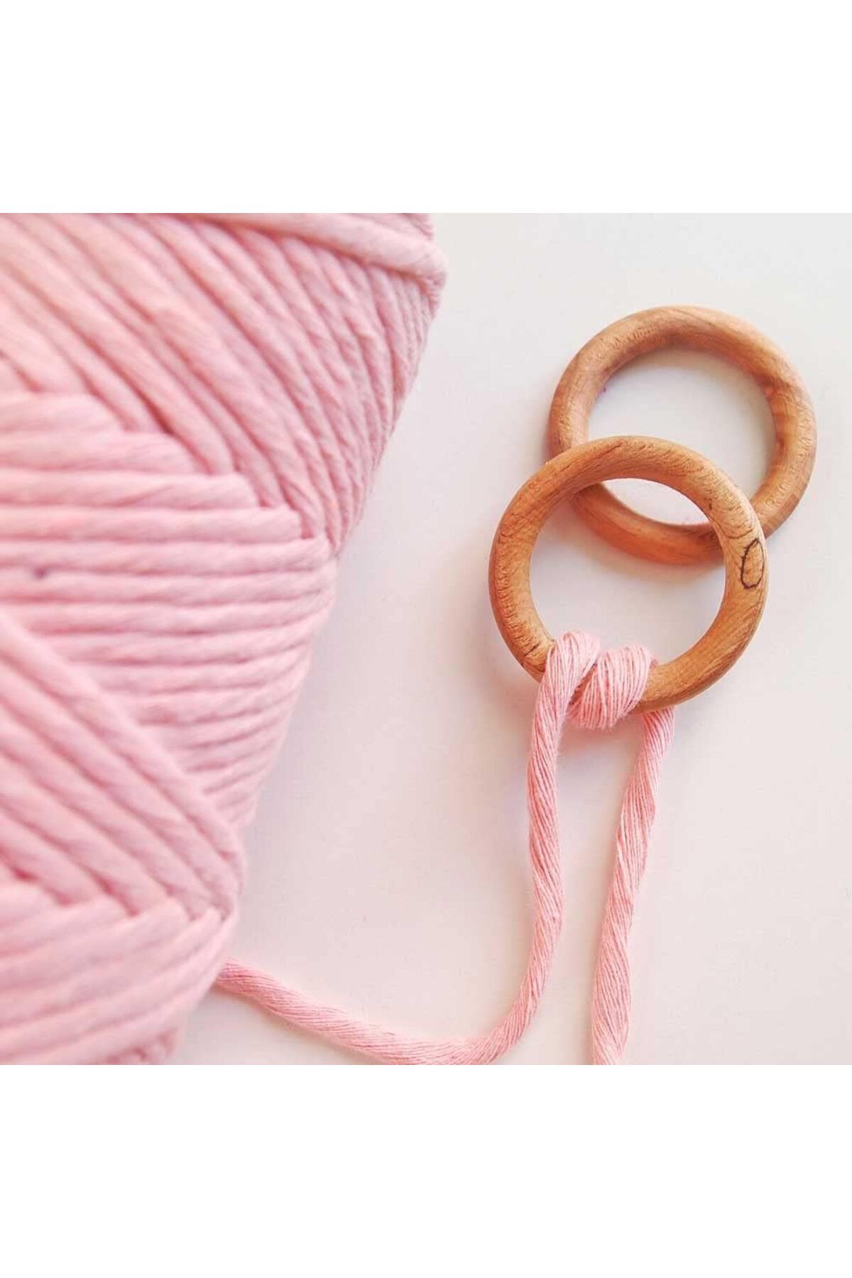 KDROĞLU Pembe Büklüm Makrome ipi 4 mm 250 Gram