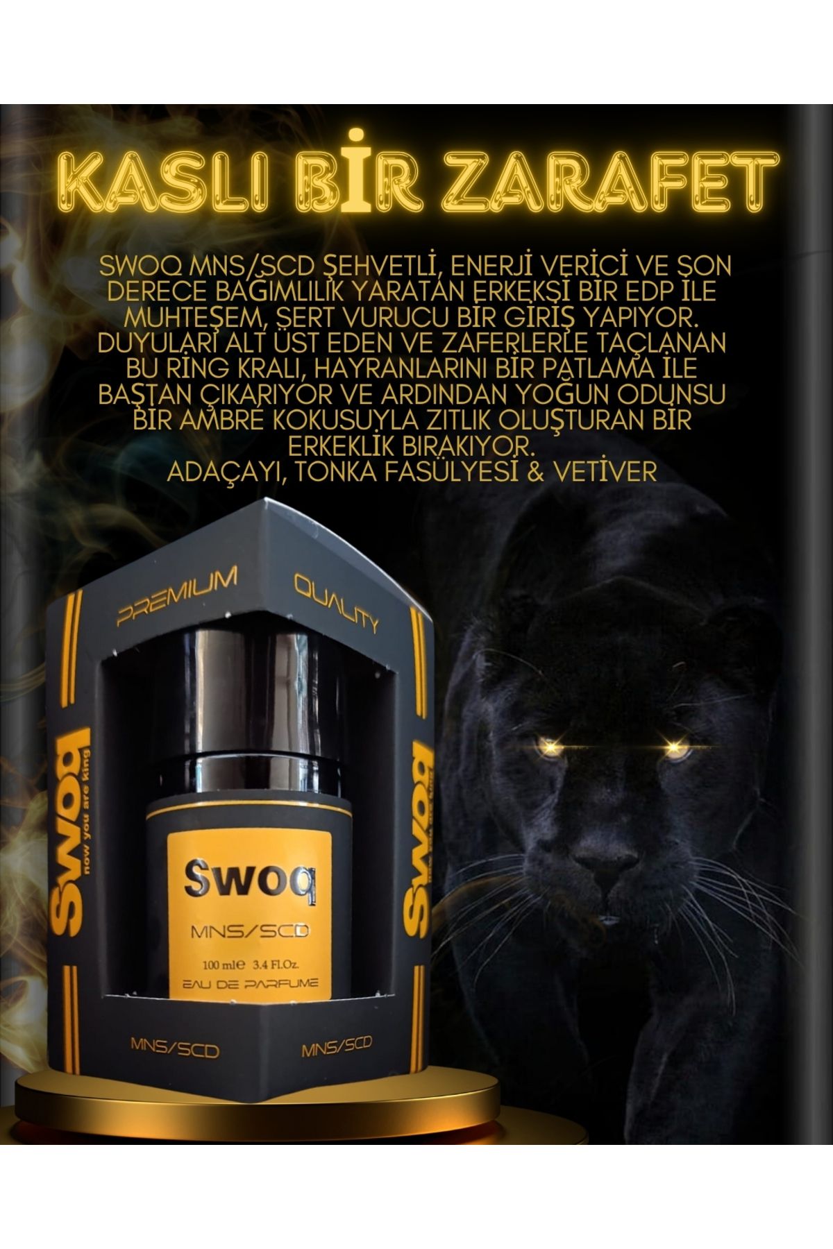 SWOQ PREMIUM MNS/SCD EDP ERKEK PARFÜM 100ML