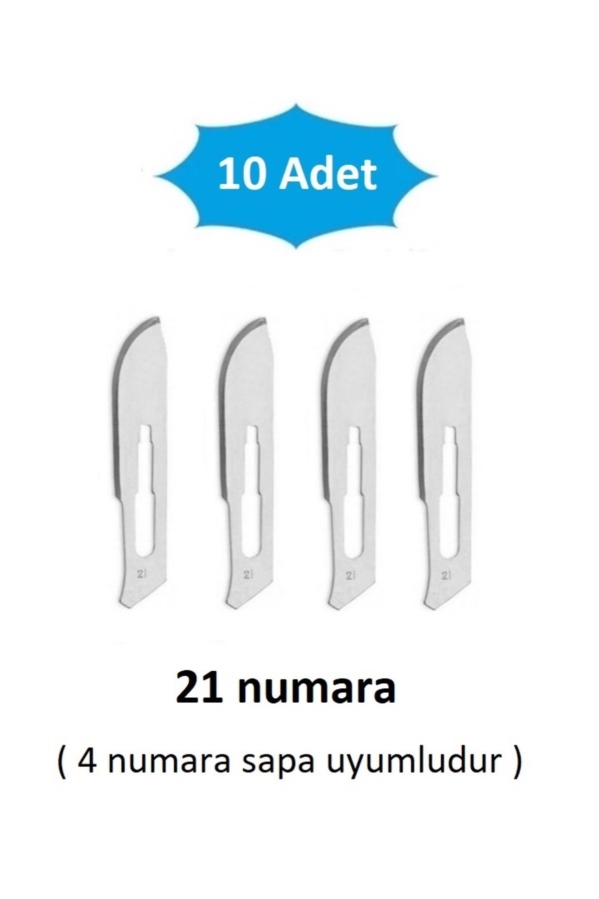 QBR Home 10lu paket 21 numara Ahşap Heykel Oyma Sanat Yedek Bıçağı. Geçirmeli Tip ( 4 numara sapa uyumlu )