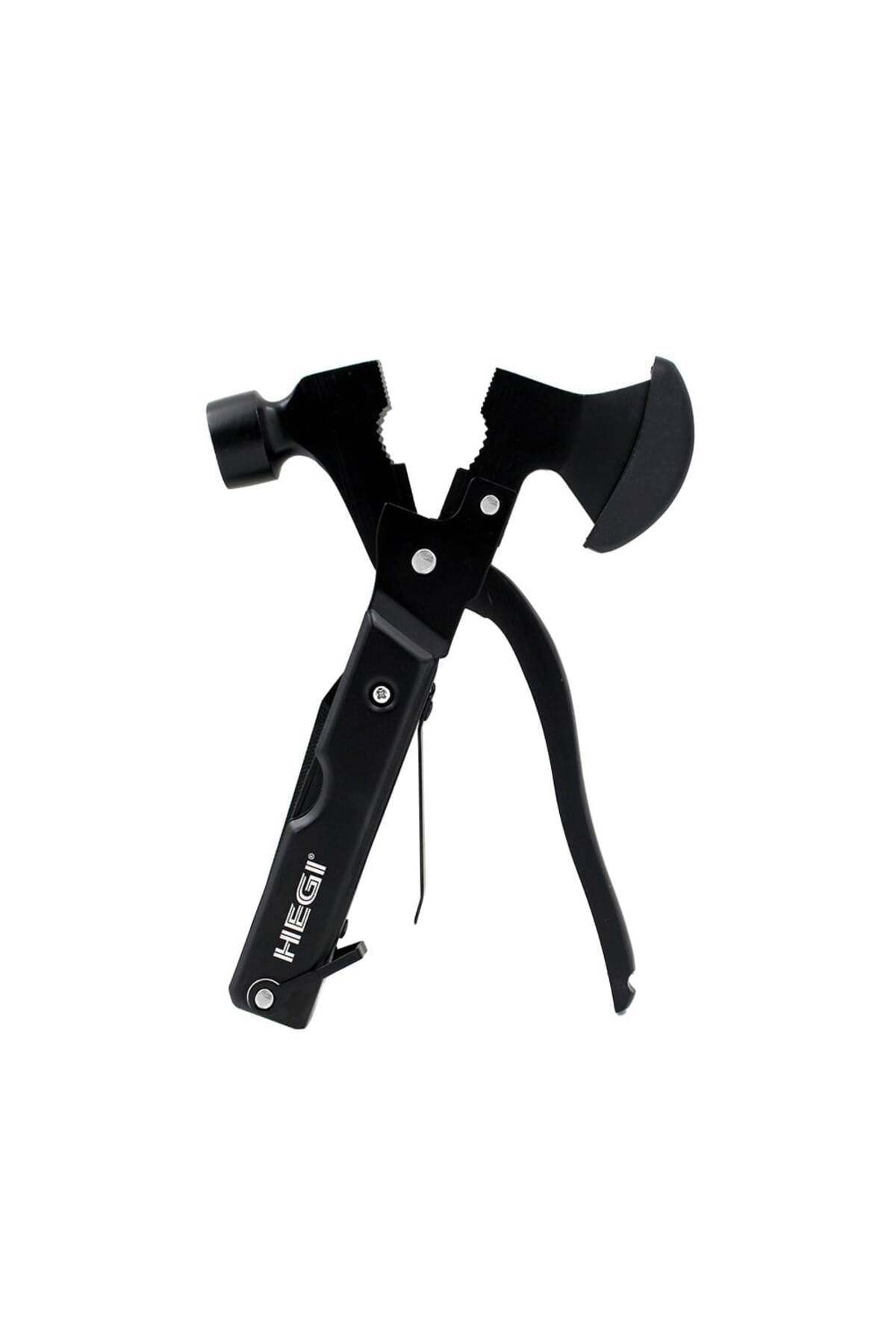 Hegi 18 Fonksiyonlu Kamp Baltası & Çekiç – Paslanmaz Çelik | Outdoor & Survival
