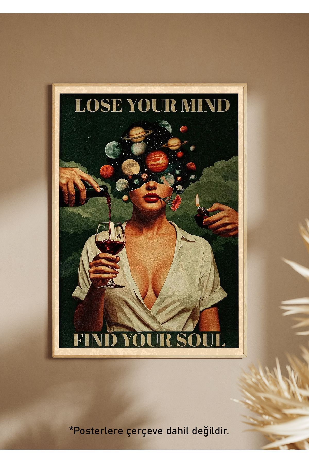 One Little Happiness LOSE YOUR MIND FIND YOUR SOUL Poster Estetik Duvar Posteri , Çerçevesiz Poster