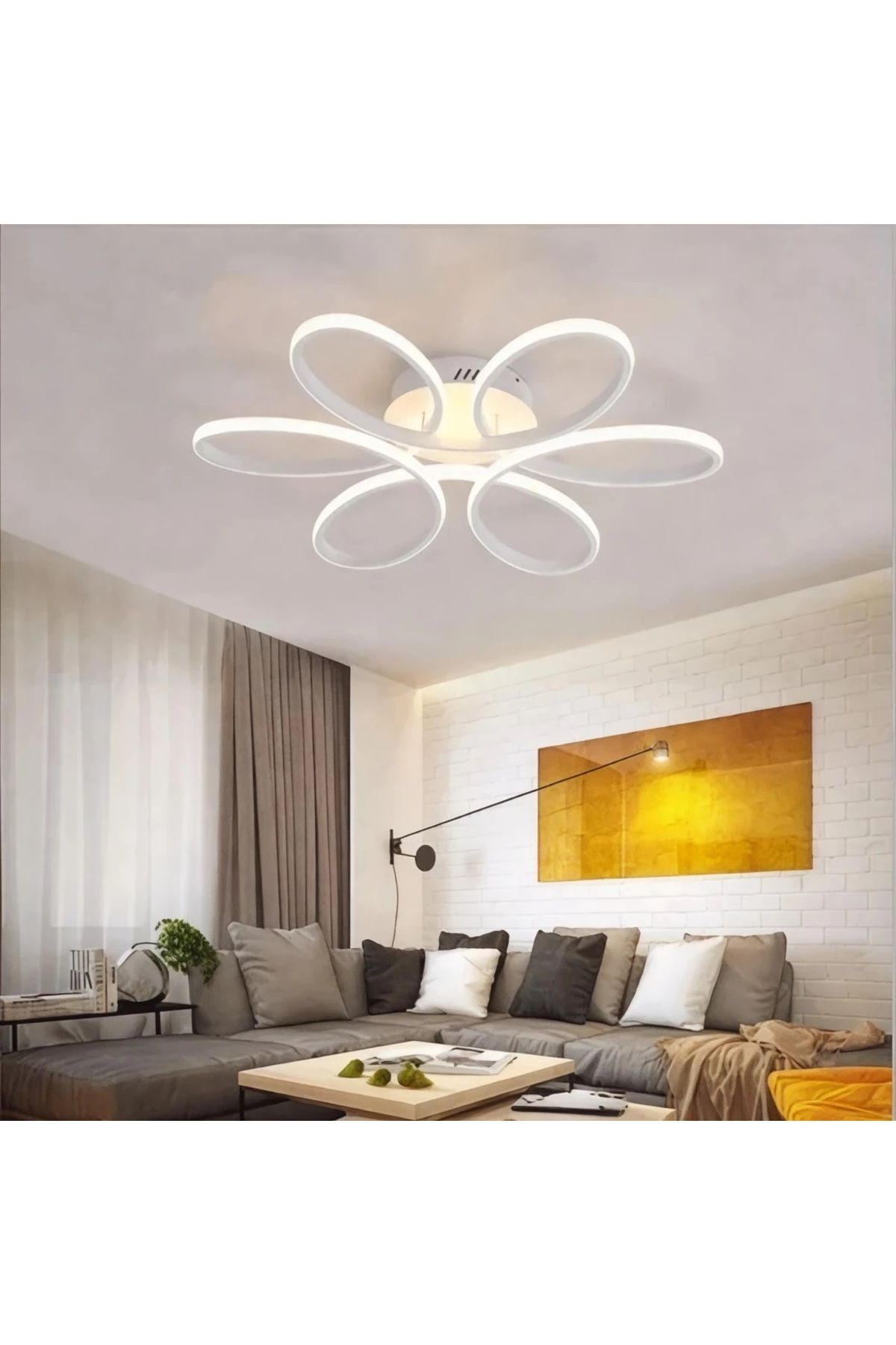 durulight Lupin Beyaz Plafonyer Ultra Power Beyaz Ledli Avize