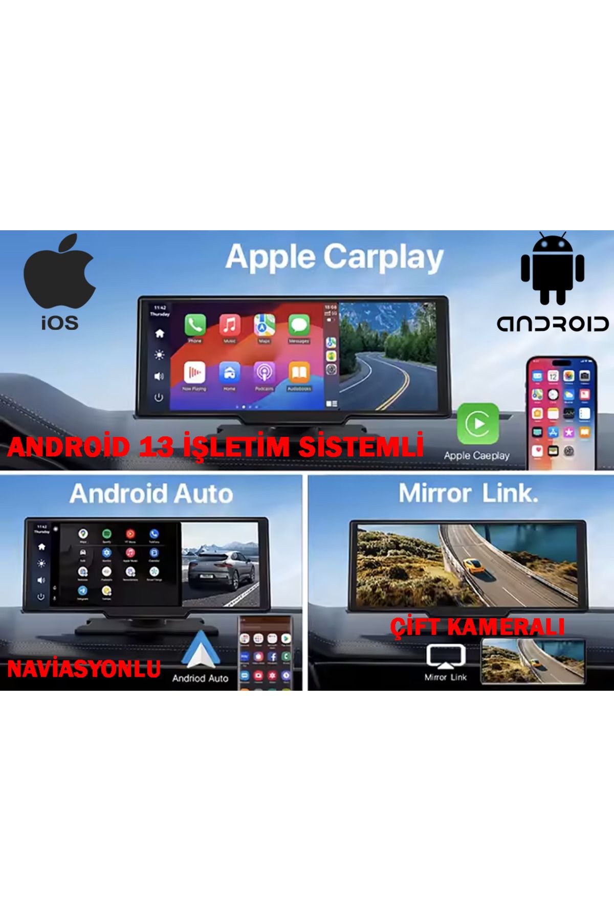 Venas ANDROID 13 İŞLETİM SİSTEMLİ TÜM ARAÇLARA VE TELEFONLARA UYUMLU CARPLAY