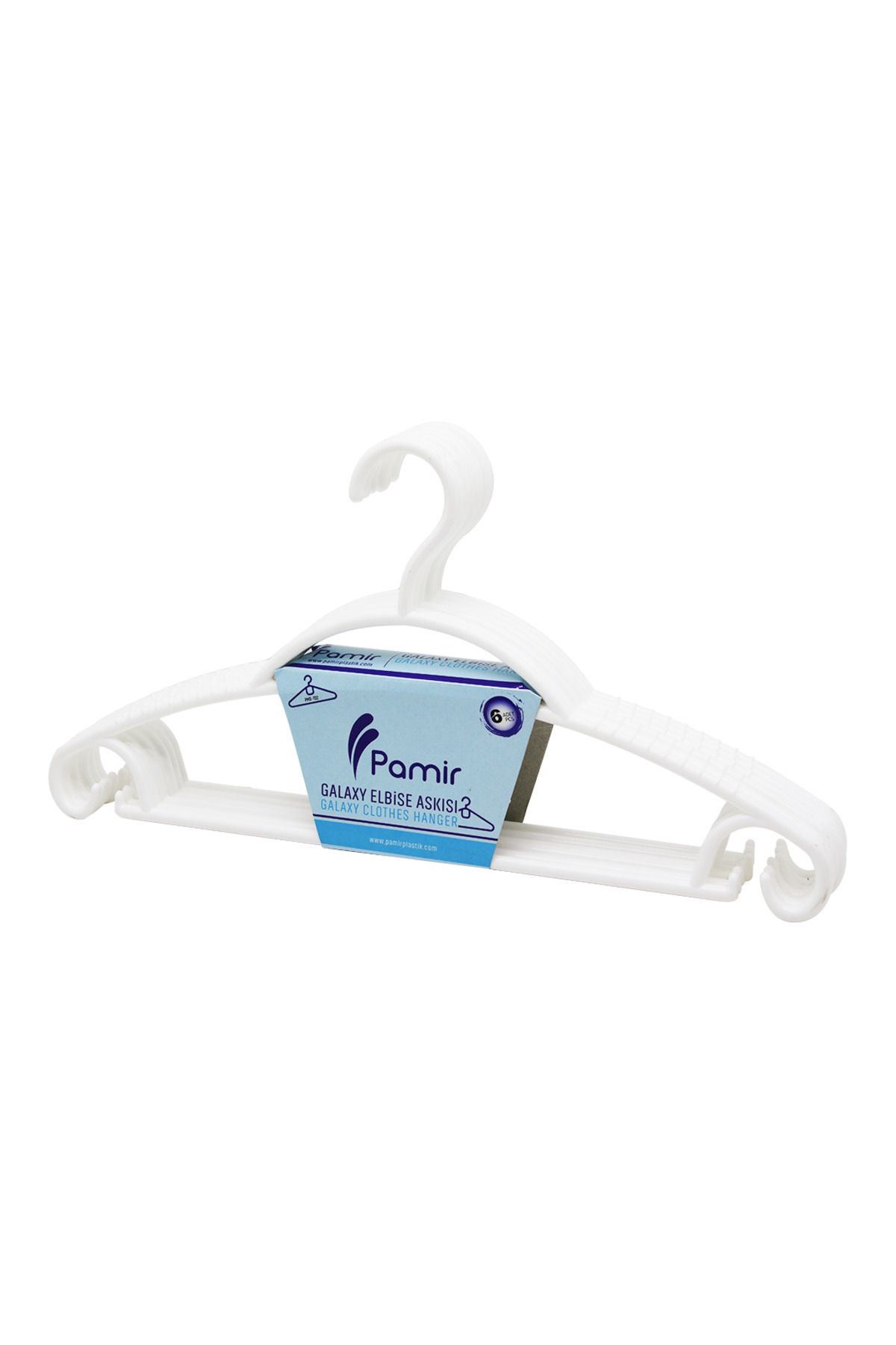 teknotrust 6 Parça Plastik Elbise Askısı, Şeffaf ve Hafif, Dayanıklı ve Pratik Kullanım