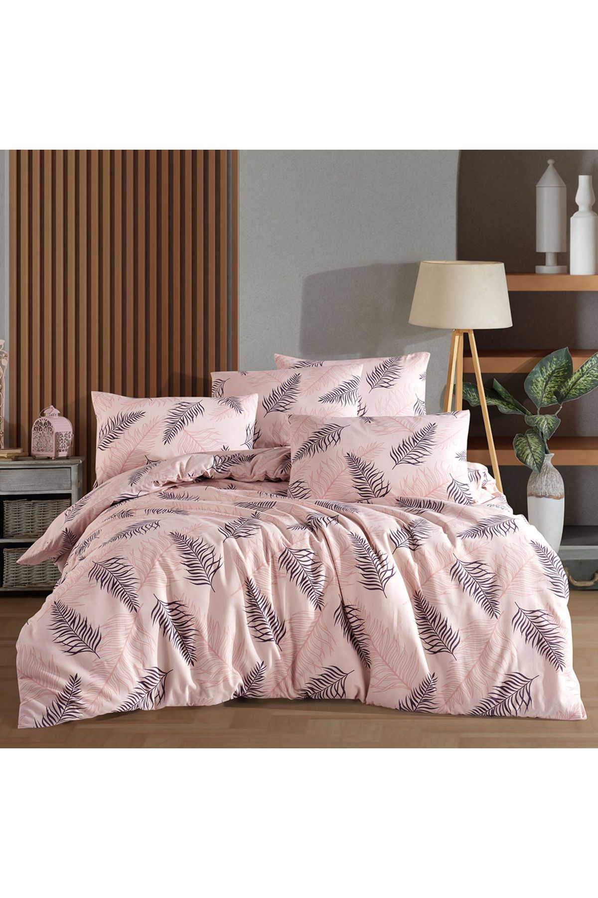 Lief Home Çift Kişilik Nevresim Takımı | 4 Yastık Kılıfı | Lastikli Çarşaflı | 200x220cm