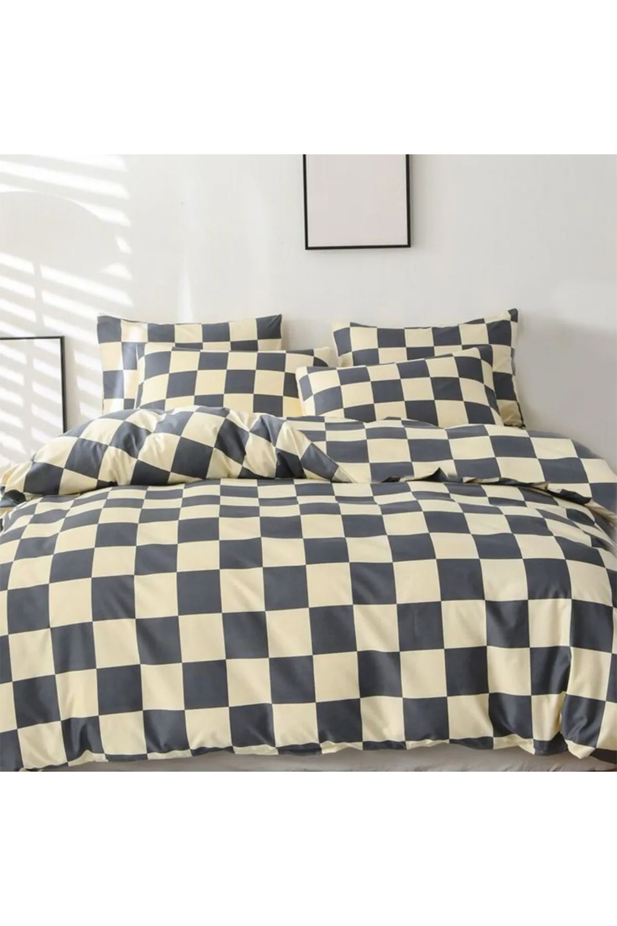 Lief Home Çift Kişilik Nevresim Takımı | 4 Yastık Kılıfı | Lastikli Çarşaflı | 200x220cm
