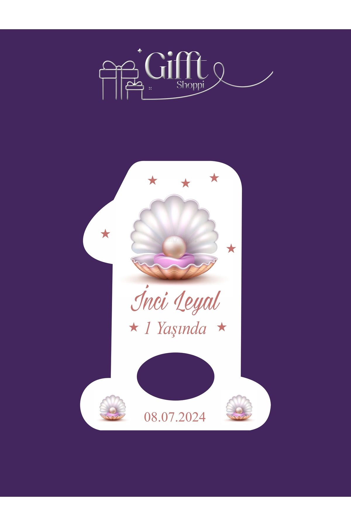 giftshoppi 10 Adet Açacak Magnet Hediyelik Bebek İnci Kız 1 Yaş Doğum Günü Yenidoğan Magnet
