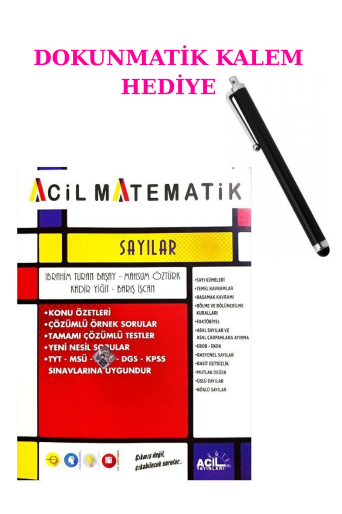 Marsis Yayınları Acil Yayınları TYT Acil Matematik Sayılar + DOKUNMATİK KALEM