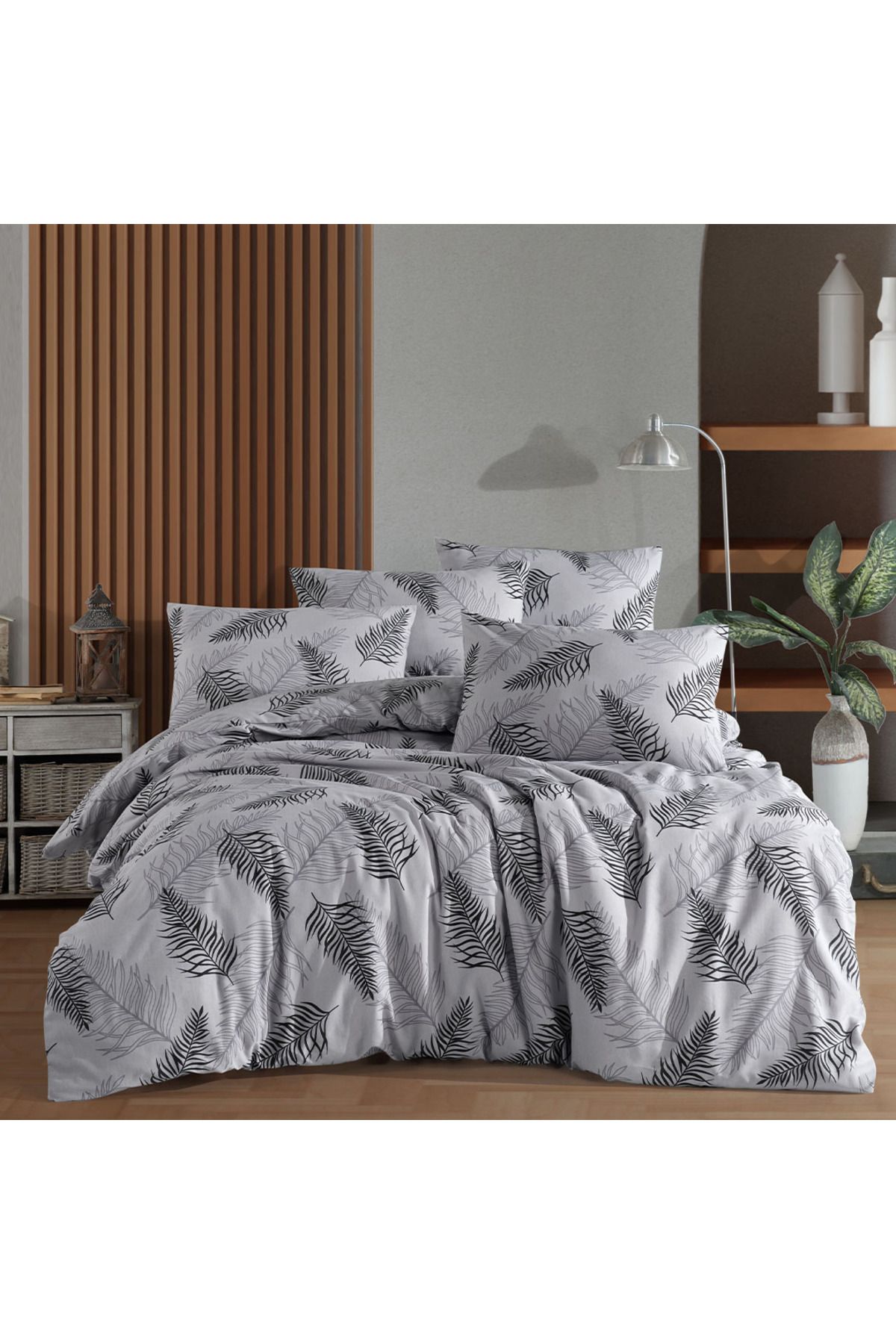Lief Home Çift Kişilik Nevresim Takımı | 4 Yastık Kılıfı | Lastikli Çarşaflı | 200x220cm