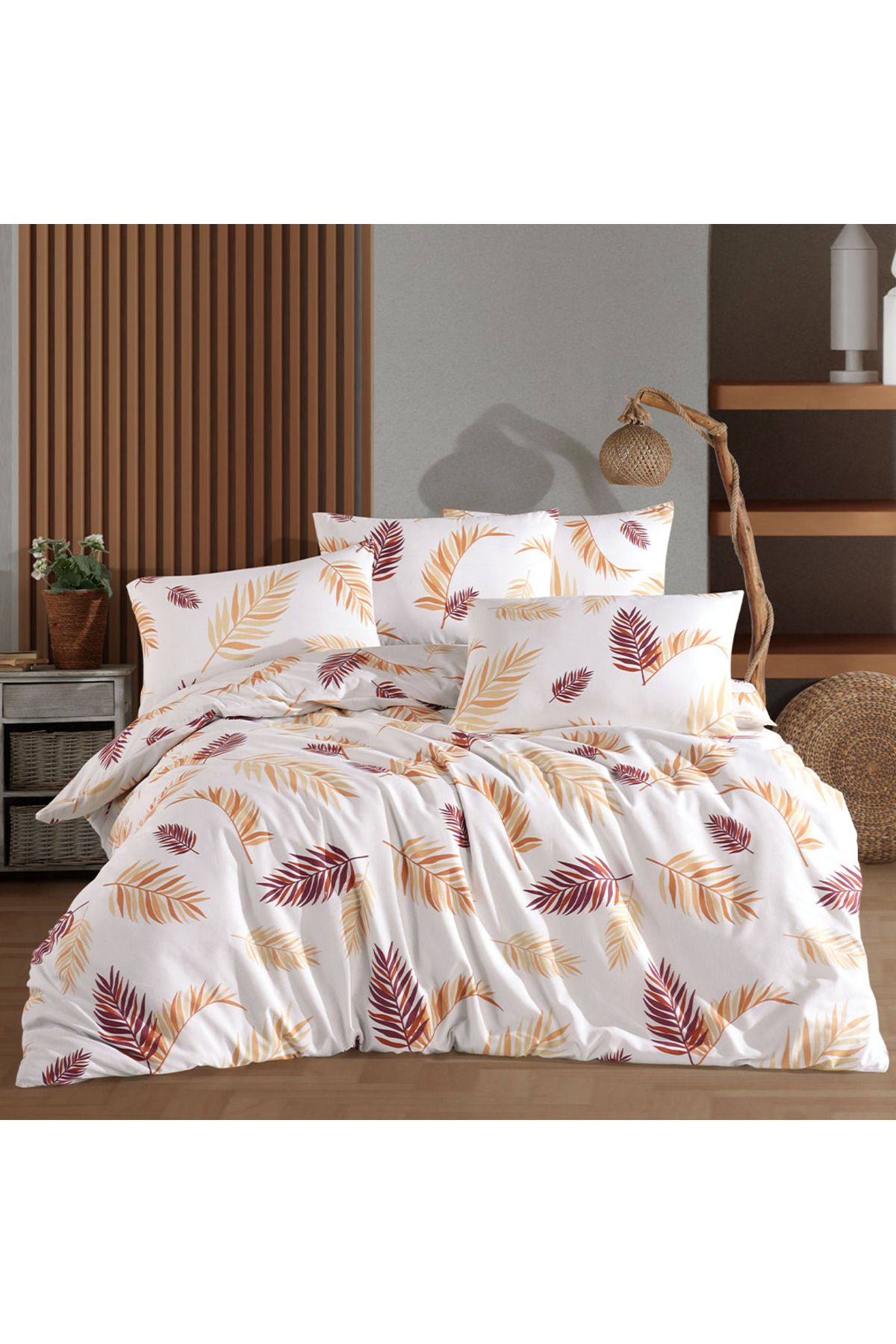 Lief Home Çift Kişilik Nevresim Takımı | 4 Yastık Kılıfı | Lastikli Çarşaflı | 200x220cm