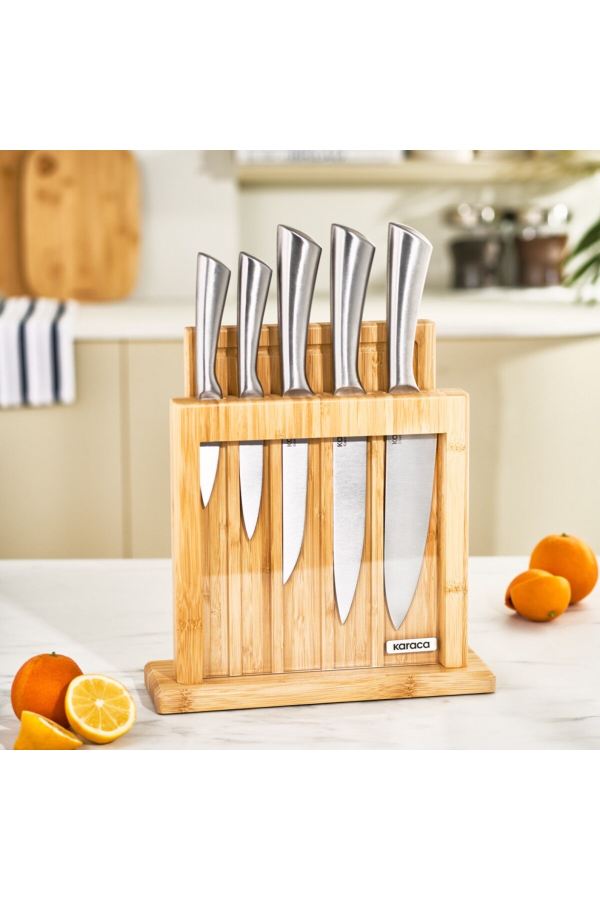 Karaca Karaca Vigor 7-teiliges Messerset und Schneidebrett