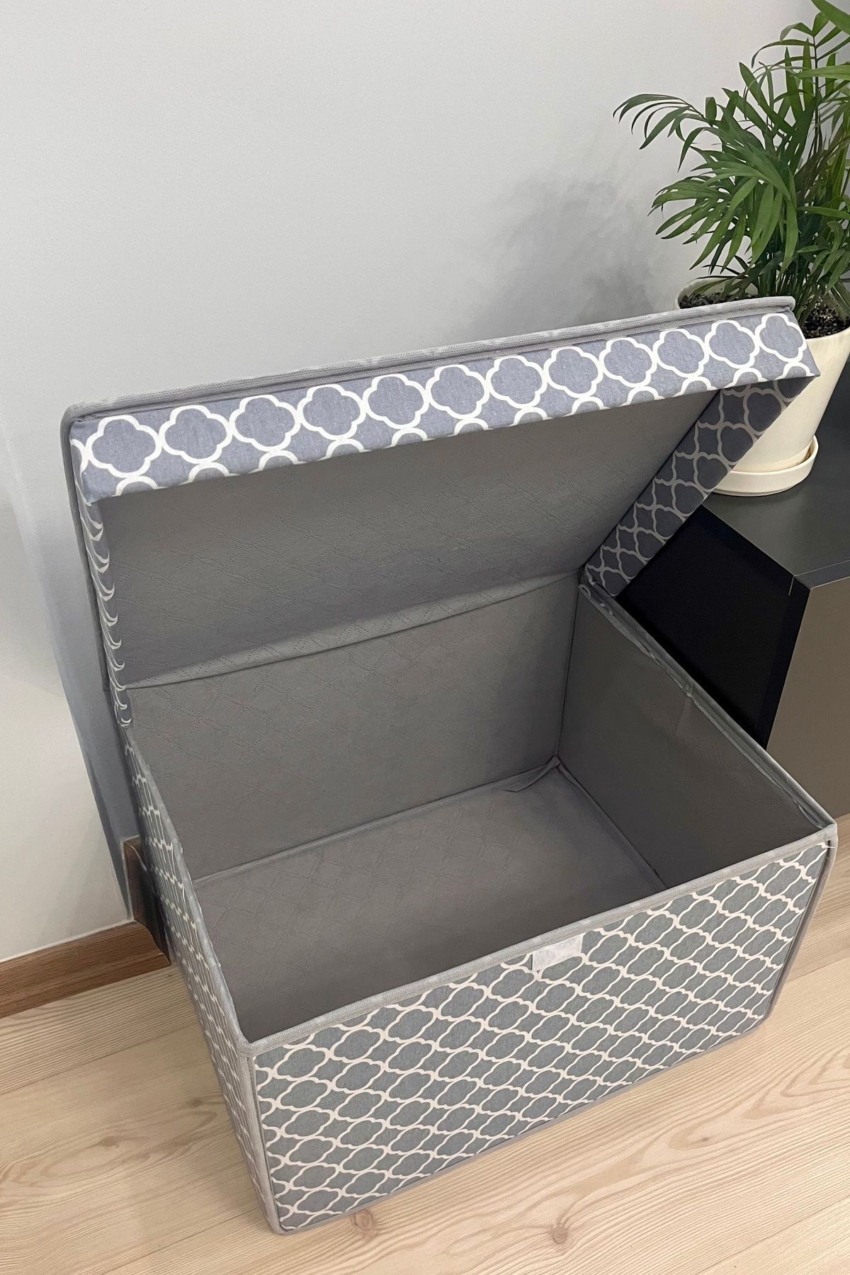 teknotrust 3'lü küçük düzenleyici kutu, oyun ve saklama için ideal, gri renk, 40x30x25 cm