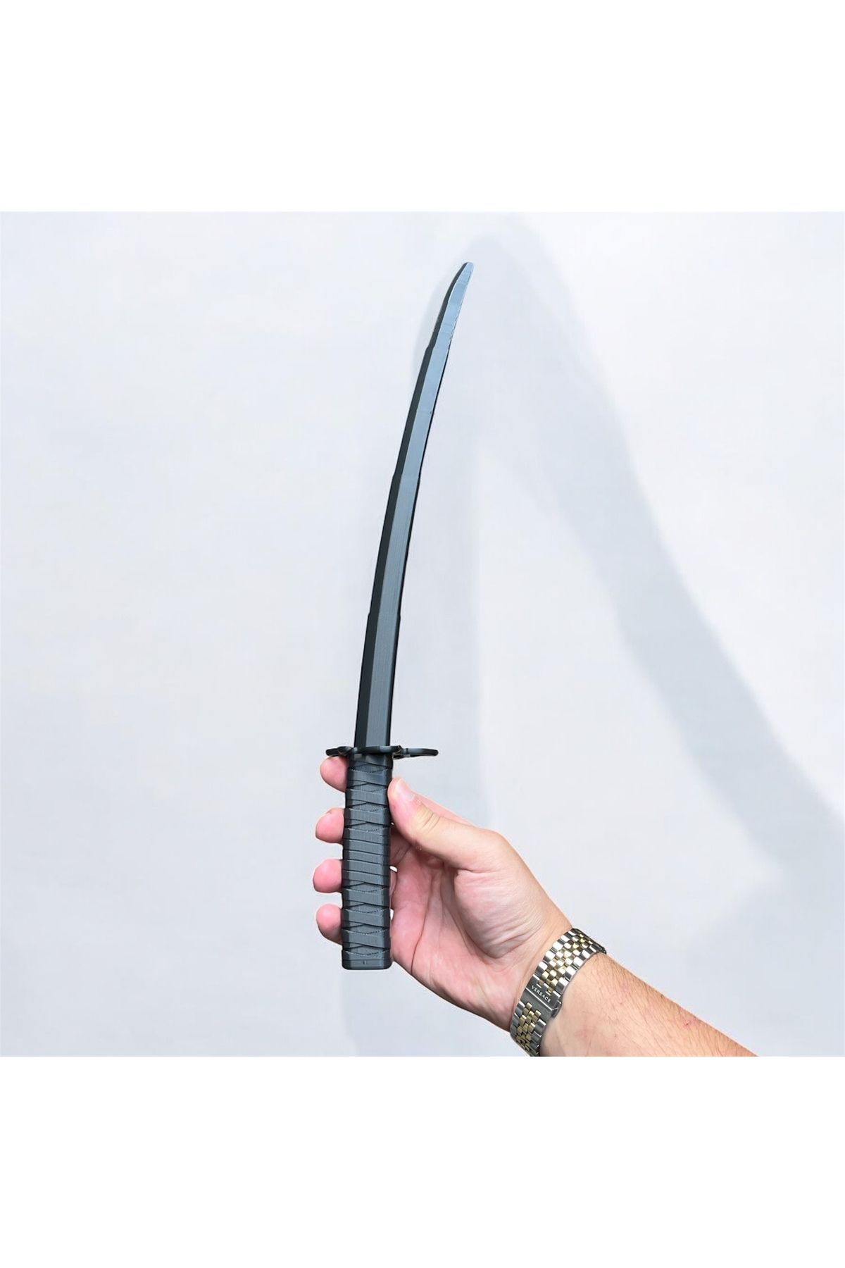 Microzey Mini Boy Samuray Kılıcı Katana Siyah Alev Model İçten Çıkmalı