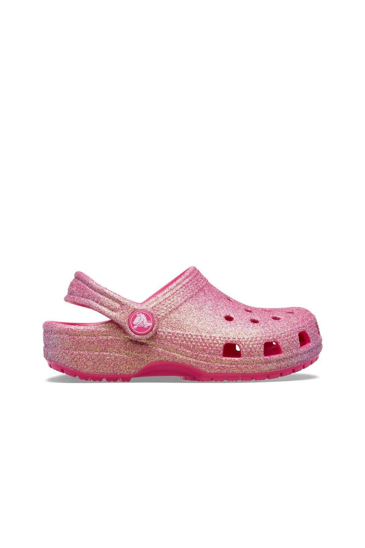 Crocs Classic Iridescent Glitter Clog Kadın Terlik - Fuşya