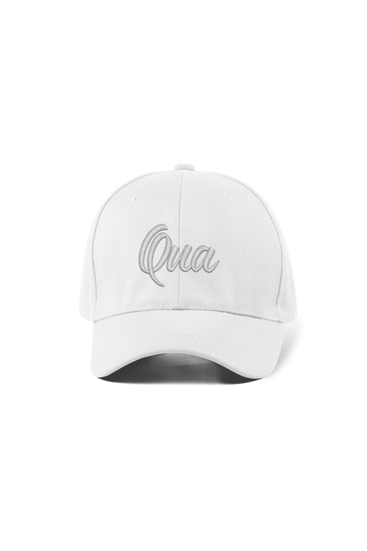 QUATEX Qua Nakışlı Beyaz Spor Şapka Unisex Arkası Cırtlı Ayarlanabilir A Kalite Üründür
