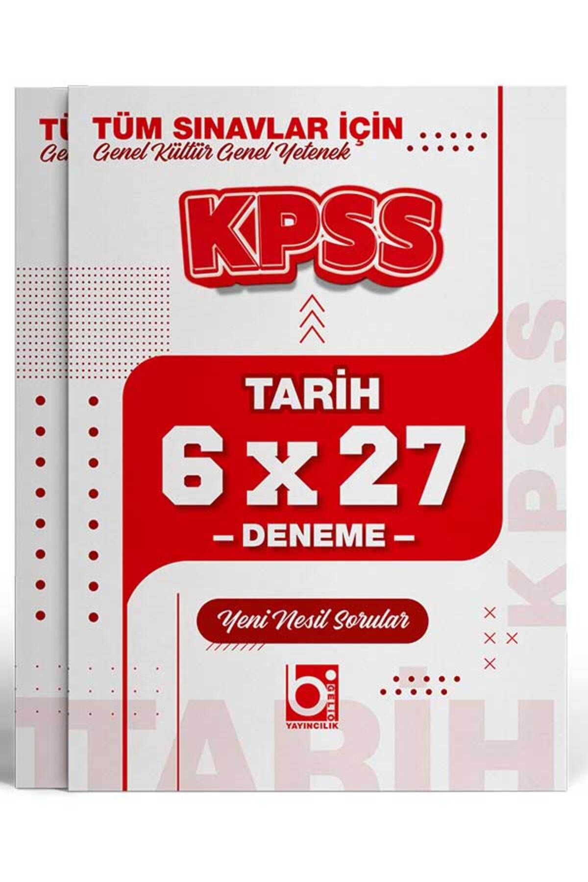 Bi bigelio 2026 KPSS Tüm Sınavlar İçin Tarih 6 x 27 Deneme Sınavı Bigelio Yayıncılık