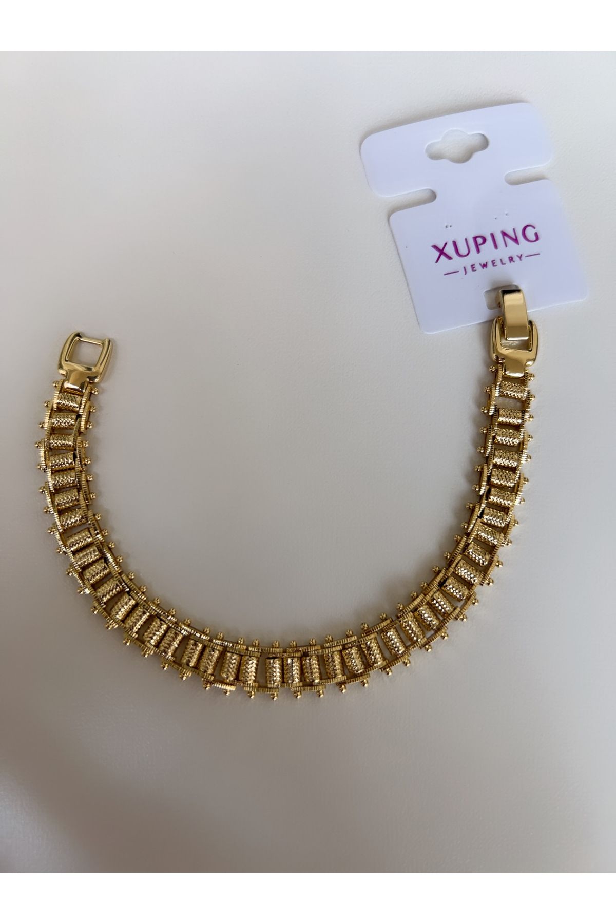 XUPING JEWELRY TuelaTaki Kadın Hasır Bileklik 14 Ayar Renginde