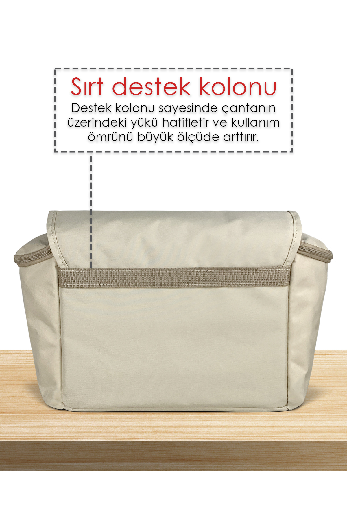 Stylo Stroller Bag Bebek Arabası ve Omuz Çantası X Pro Termos Bölümlü - Bej fotoğrafı 7 (önizleme)