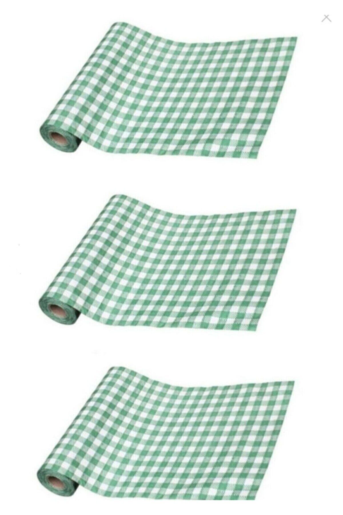 Regron Tek Kullanımlık Pratik Masa Aktivite Kullan At 100x120 Bebek Mama Sandalyesi Örtüsü Yeşil Desen