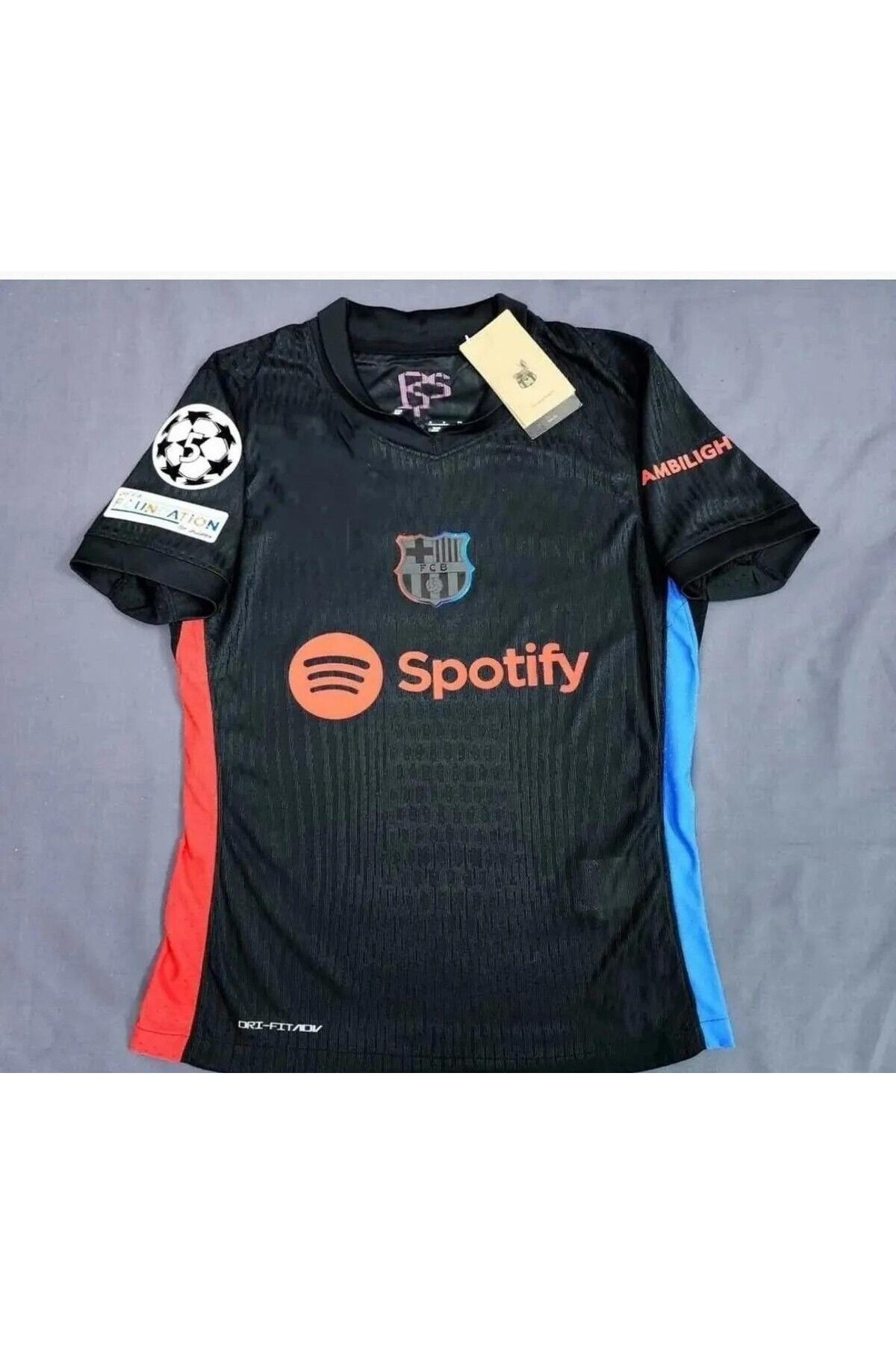BARBITOS Barcelona 2024-25 sezon siyah isimsiz yetişkin forması M10A