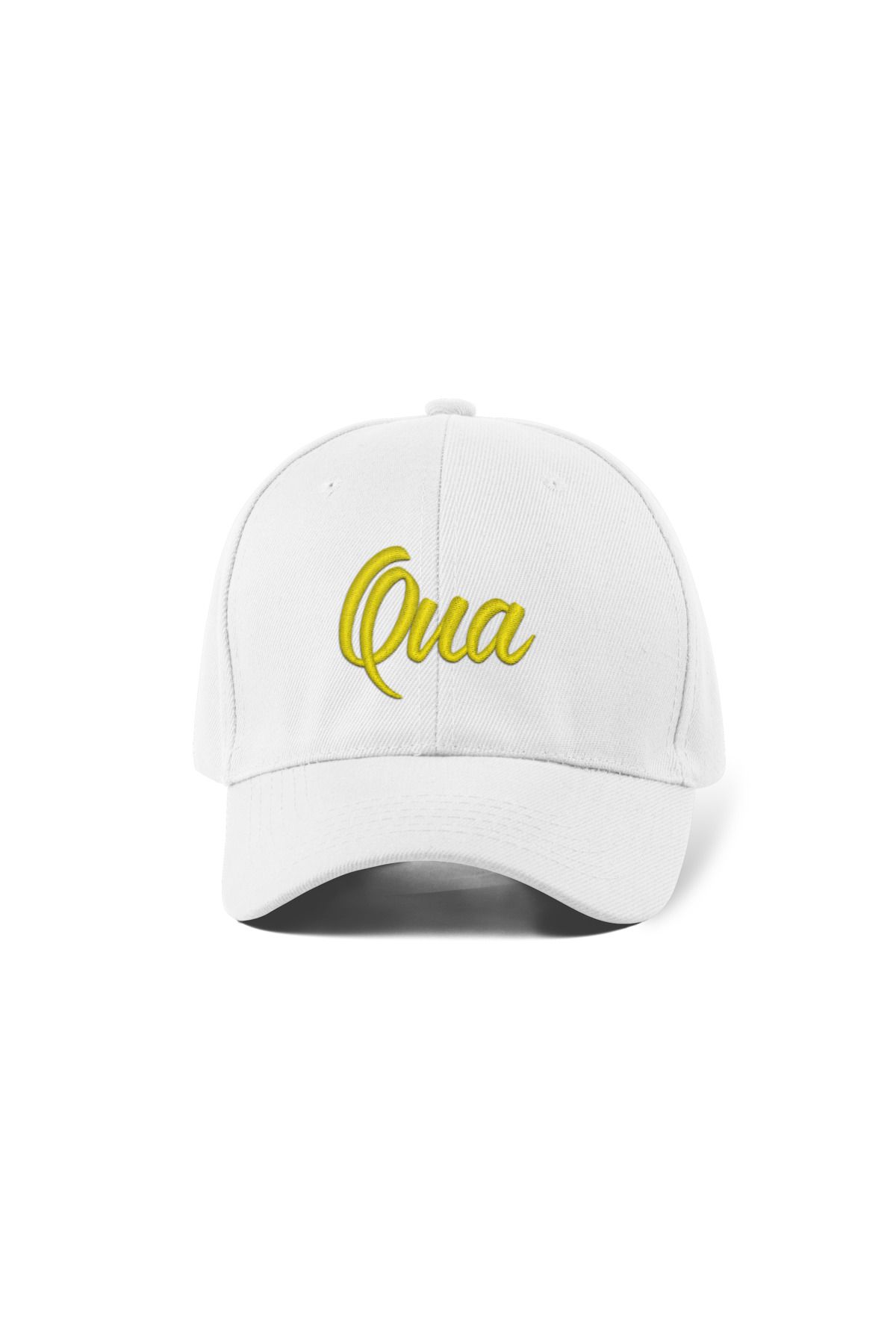 QUATEX Qua Nakışlı Beyaz Spor Şapka Unisex Arkası Cırtlı Ayarlanabilir A Kalite Üründür