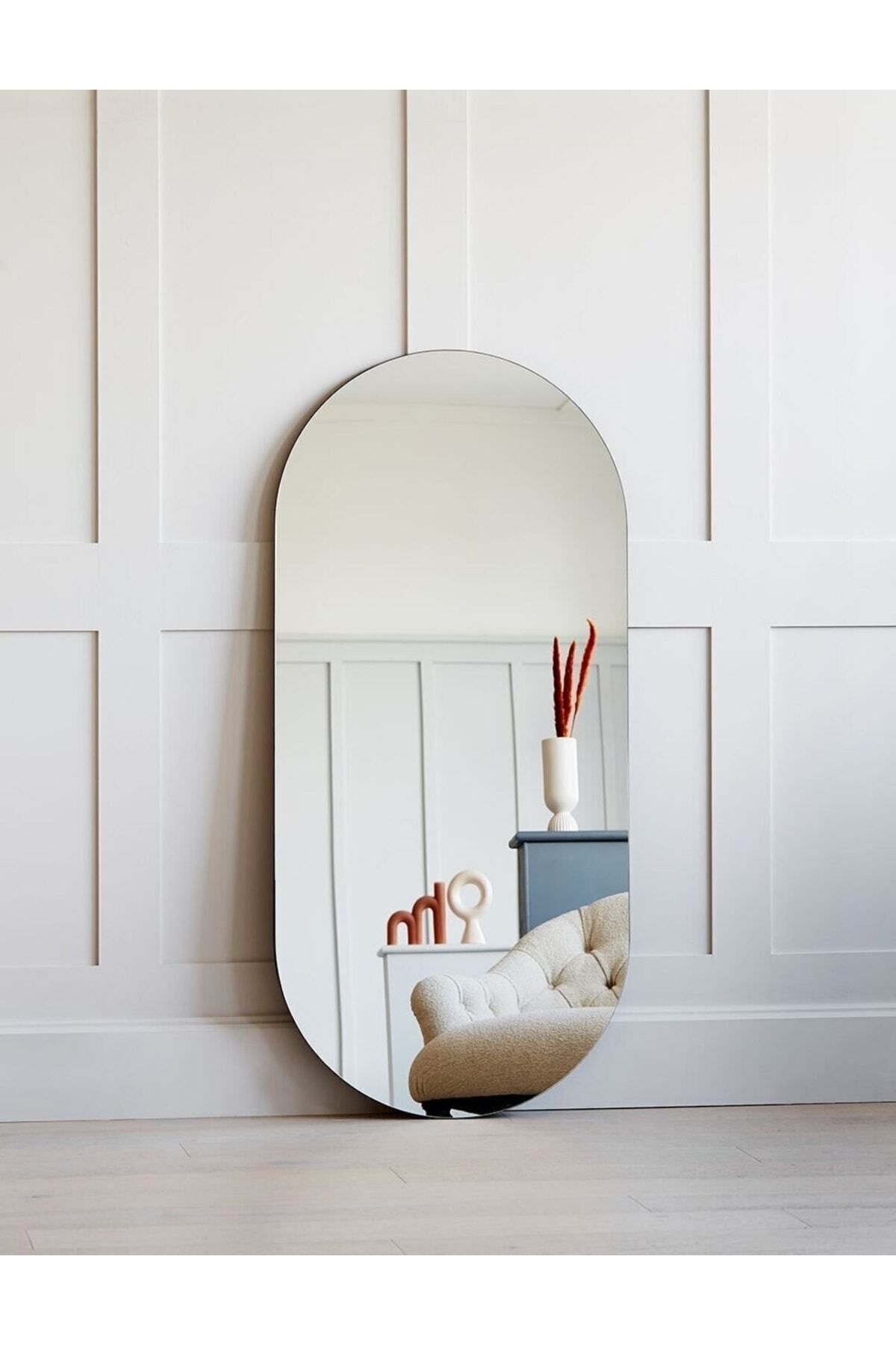 Elioure 90x50 cm şık duvar aynası, dekoratif ve fonksiyonel tasarım