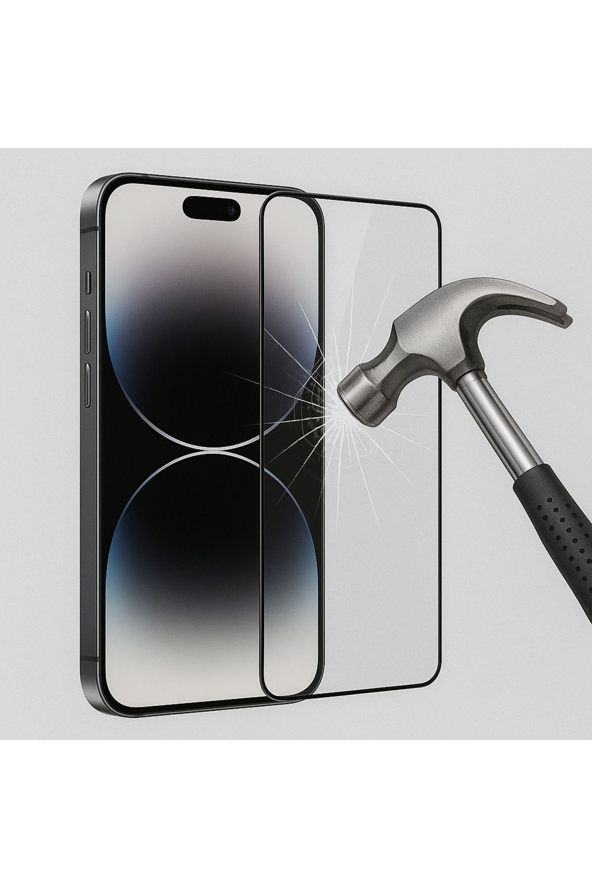 OVADA İPhone 15 Pro Max Uyumlu Temperli Yüksek Koruyucu Kırılmaz Ekran Cam Ekran Koruyucu