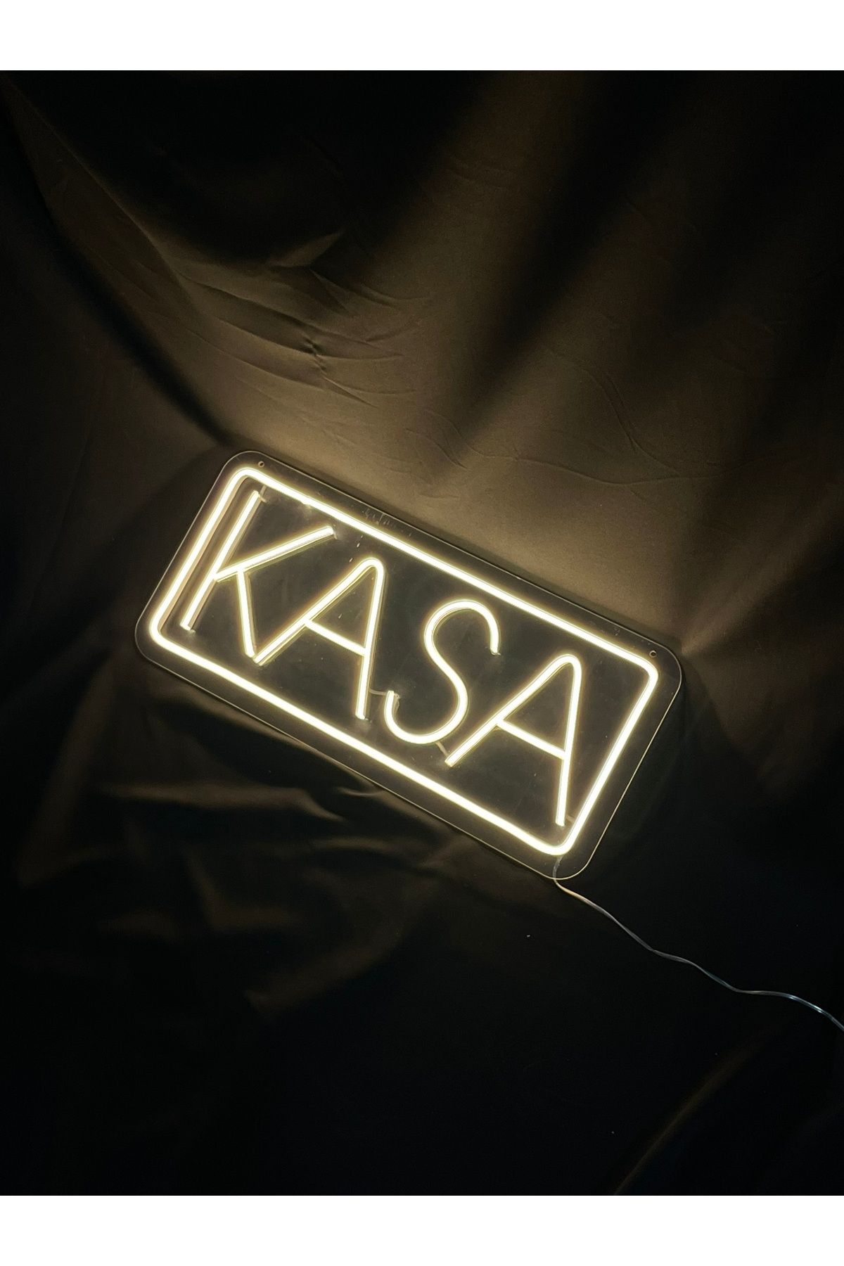 vinyuup Kasa Neon Led Yazı Tabela 50x25 CM