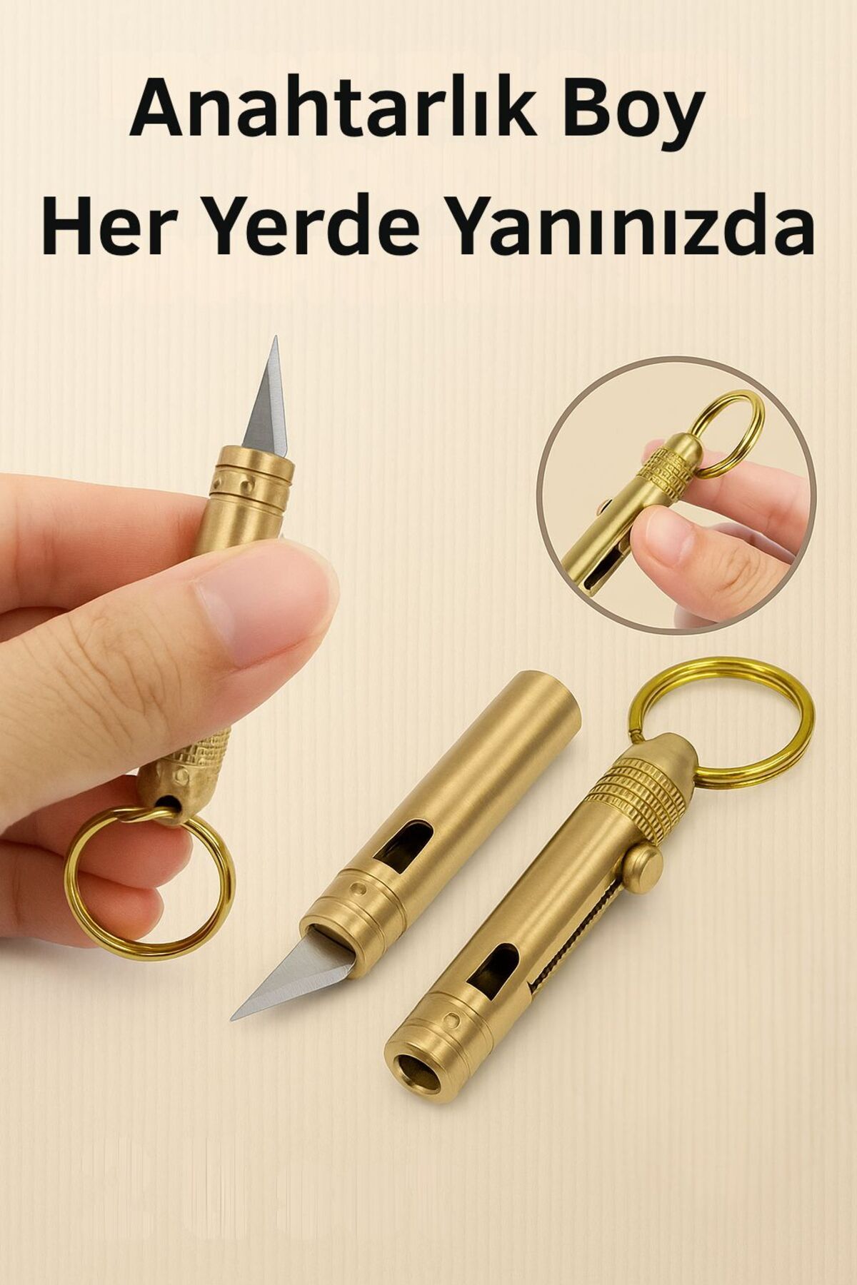 Kelepir Fırsatlar Pratik Anahtarlığa Takılabilen Mini Keskin Falçata